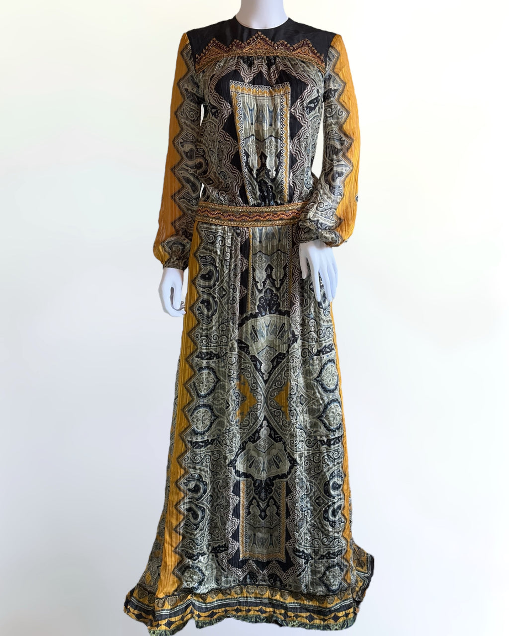 Etro Printed Silk Gown with Open Back, FW 2014
