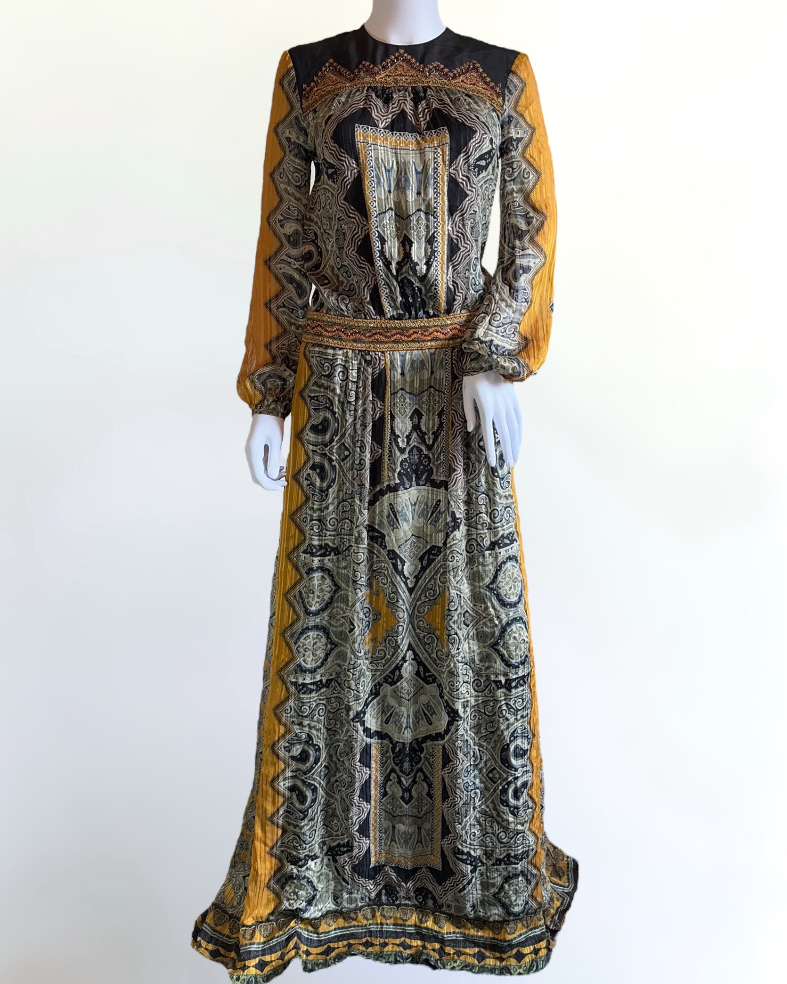 Etro Printed Silk Gown with Open Back, FW 2014