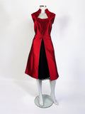 Alexander McQueen Red Mikado Silk Dress with Tulle, 2007