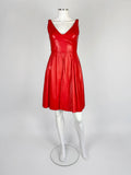 Alexander McQueen Red Leather Dress (Press Sample), 2008