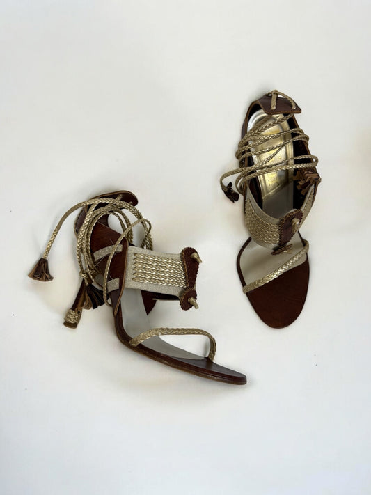 Christian Dior by John Galliano Tassel Sandals, c. 2000s