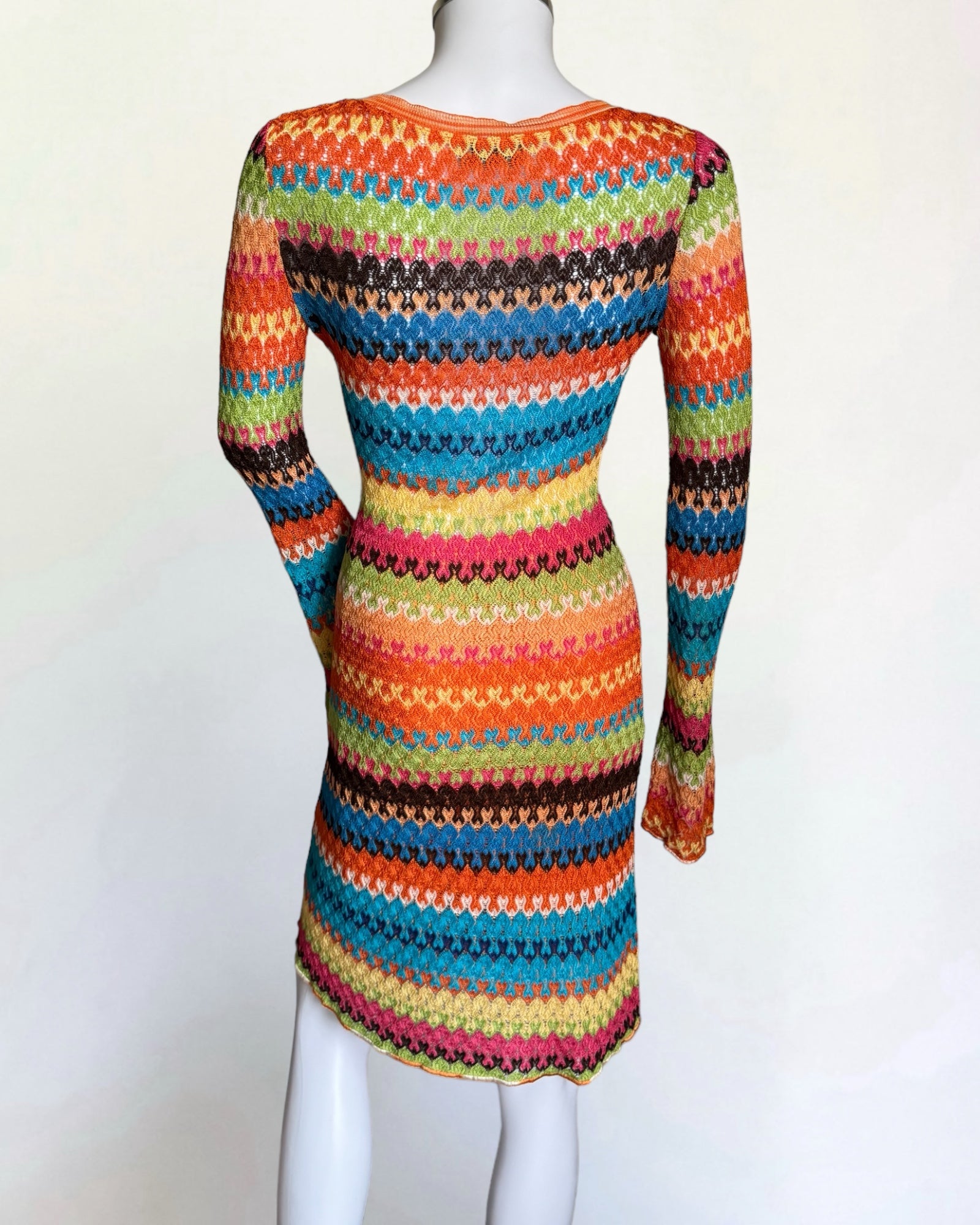 Missoni Multicolour Open Knit Mini Dress, c. 1990s