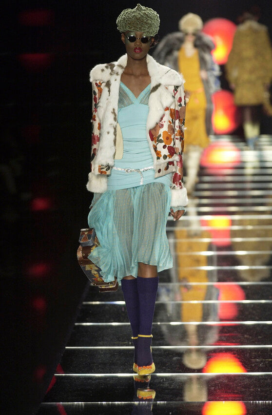 Christian Dior by John Galliano Velvet Pom Pom Heels, FW 2002