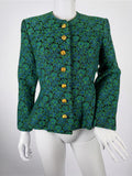 Yves Saint Laurent Floral Jacquard Jacket, c. Late 1980s