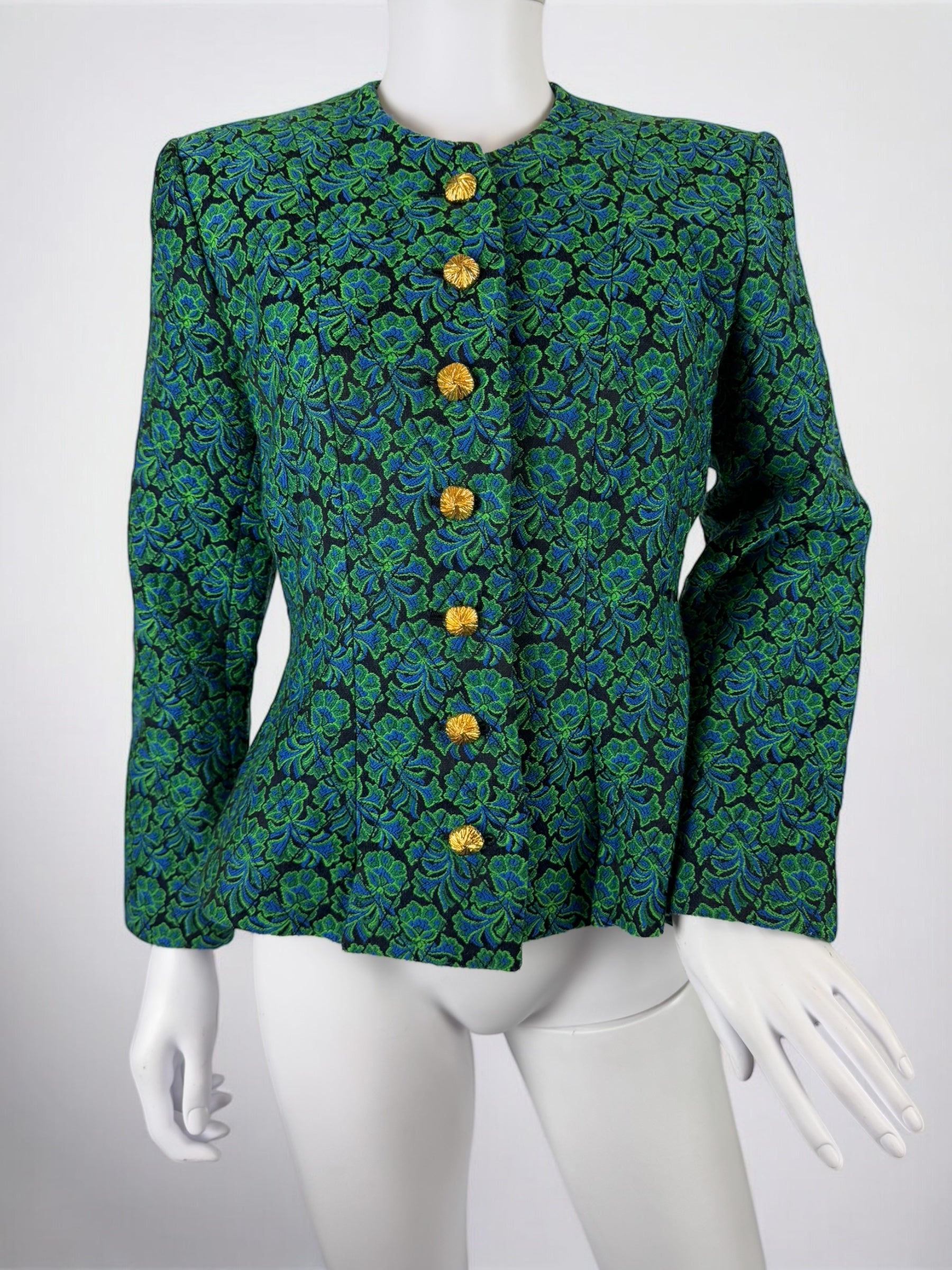 Yves Saint Laurent Floral Jacquard Jacket, c. Late 1980s