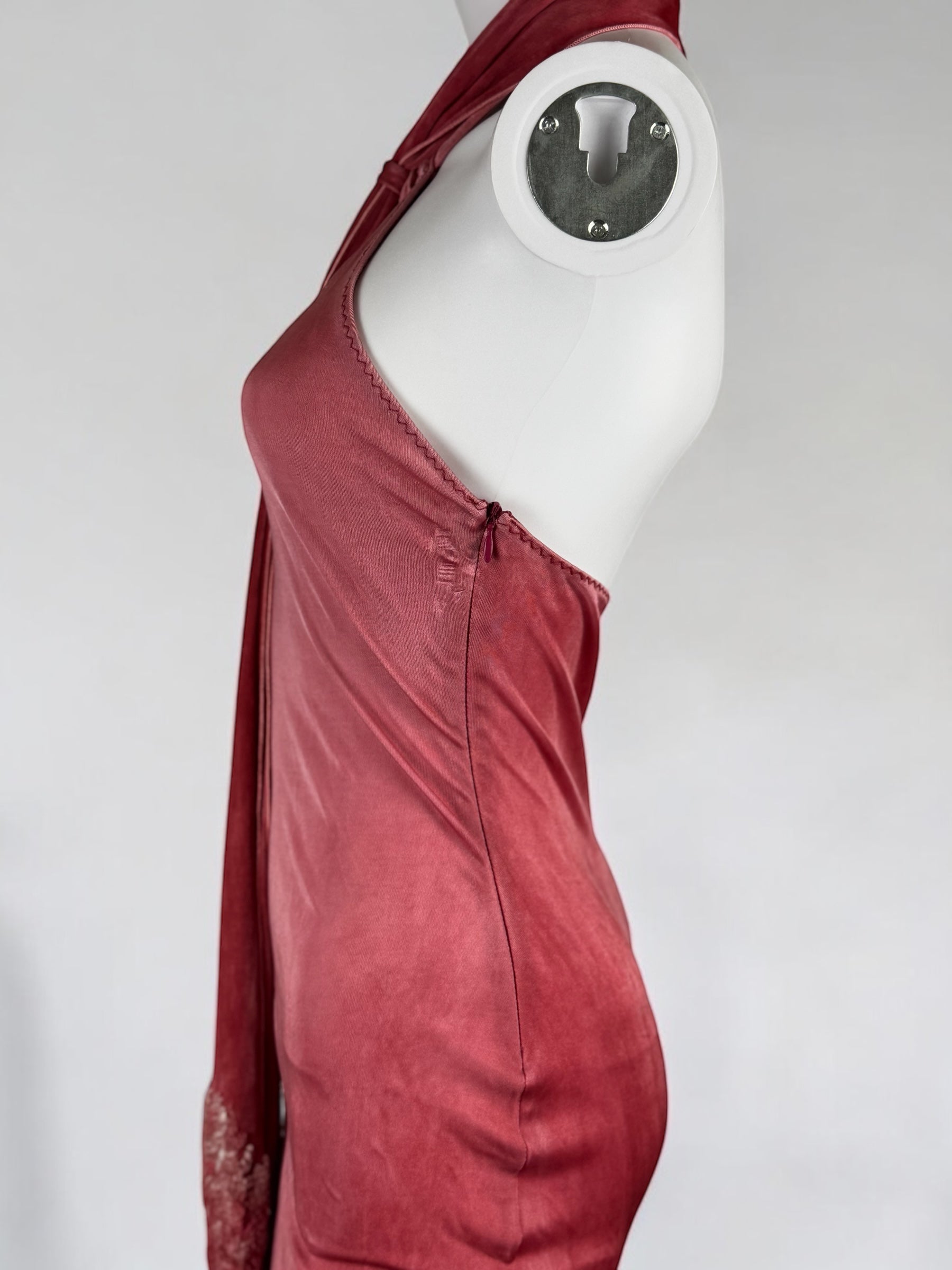 Roberto Cavalli CLASS Pink Embroidered Halter Dress, c. 2000s