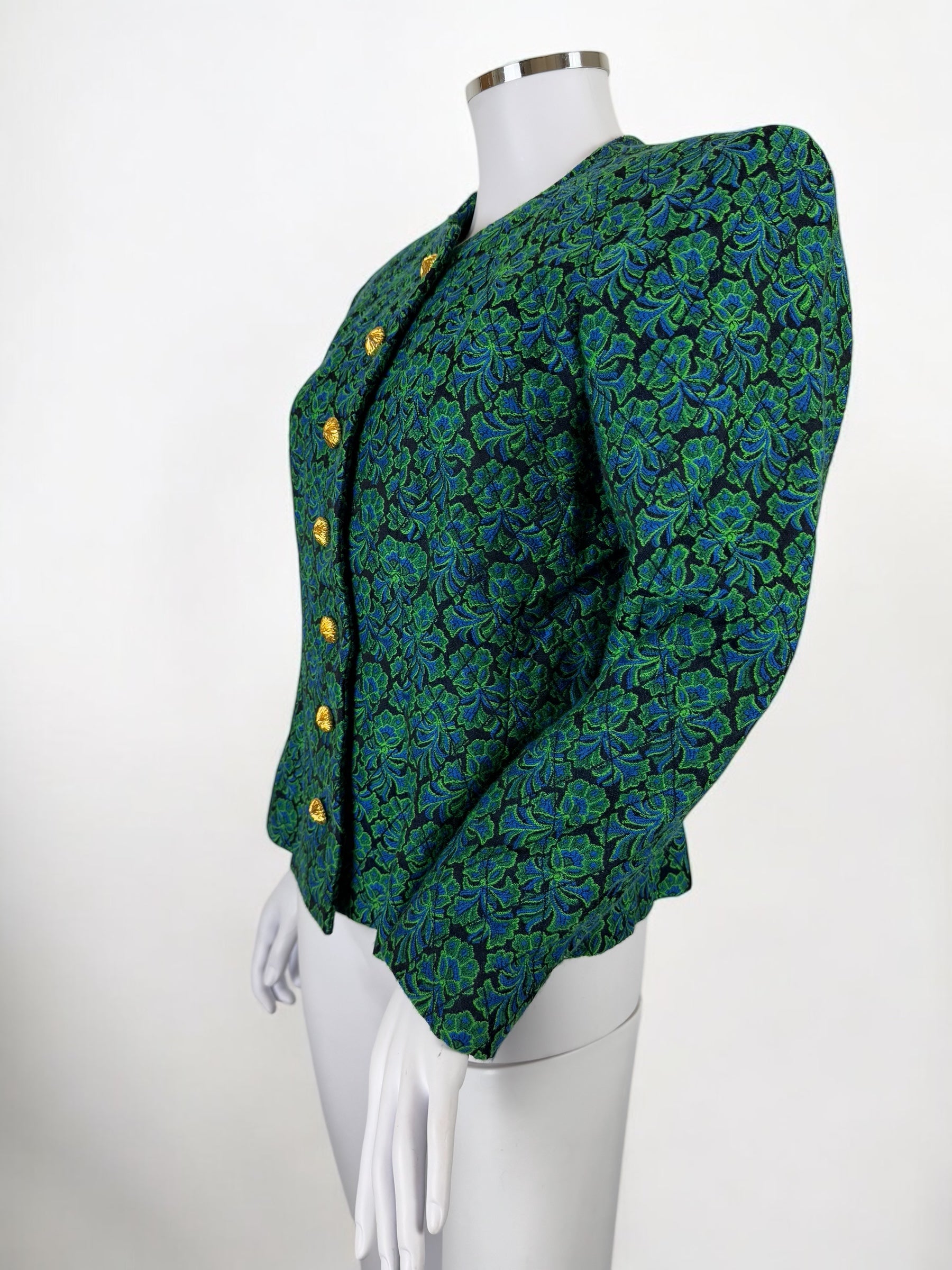 Yves Saint Laurent Floral Jacquard Jacket, c. Late 1980s