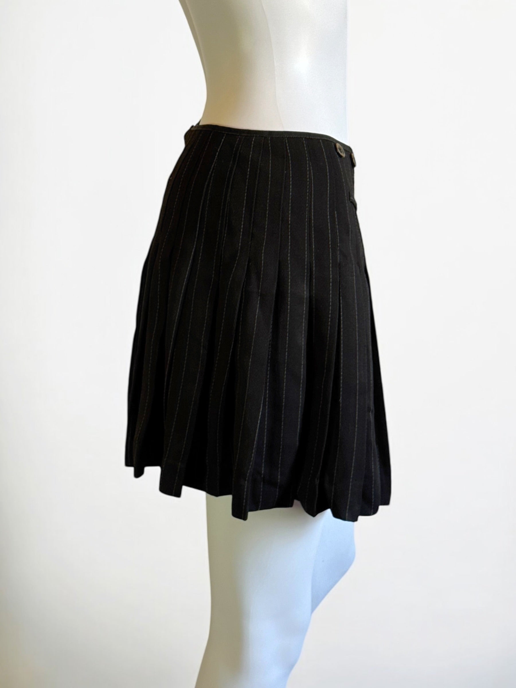 Jean Paul Gaultier Pinstripe Buckle Skirt, c. 2000s