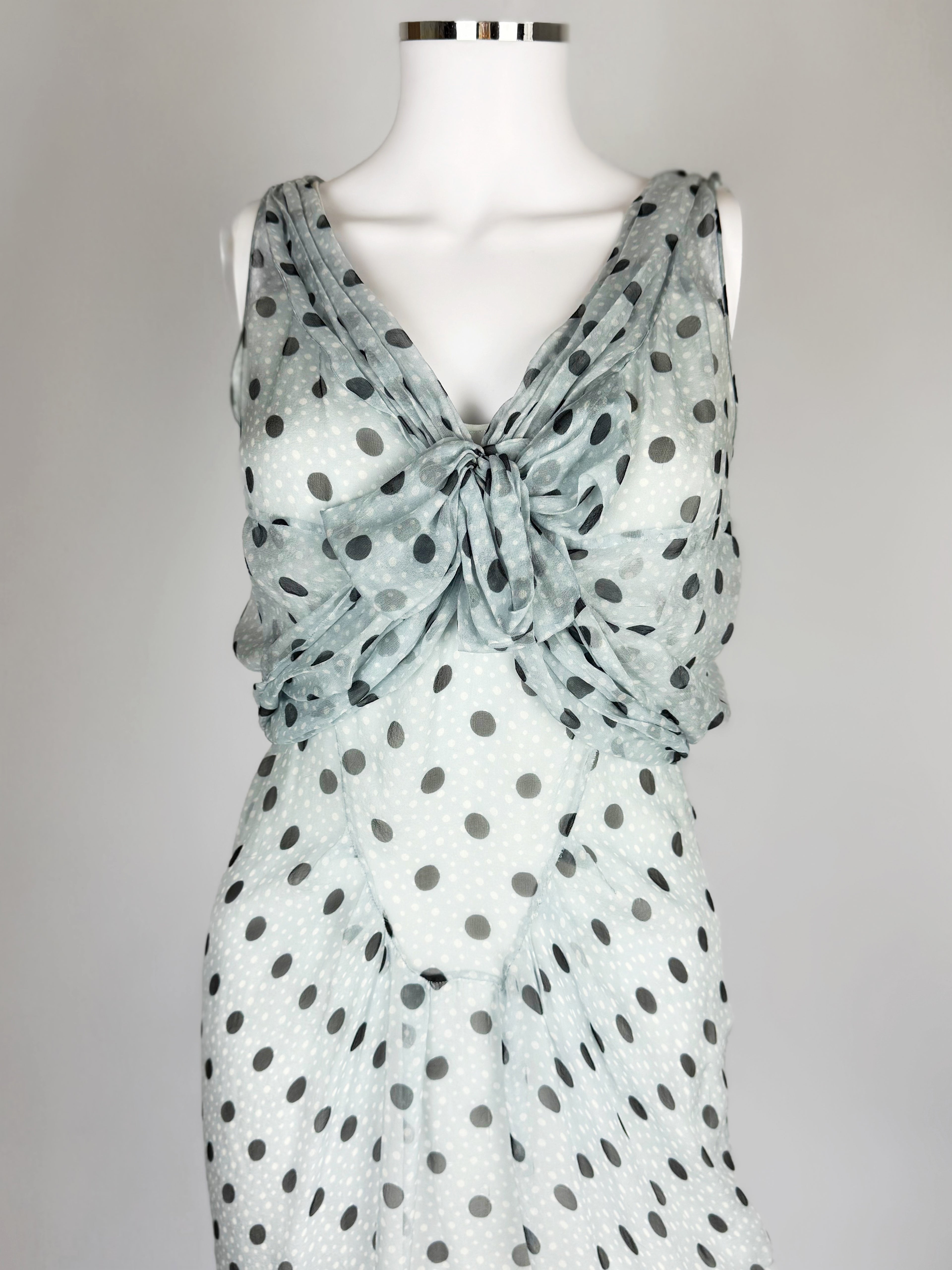 John Galliano Silk Polka Dot Dress, Resort 2008