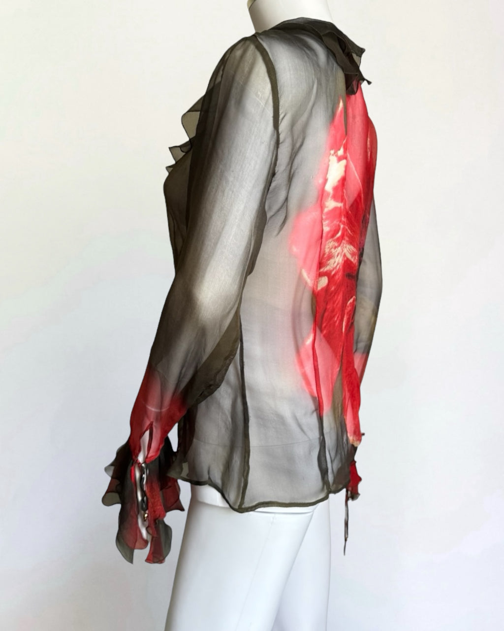 Roberto Cavalli Sheer Silk Blouse, FW 1999