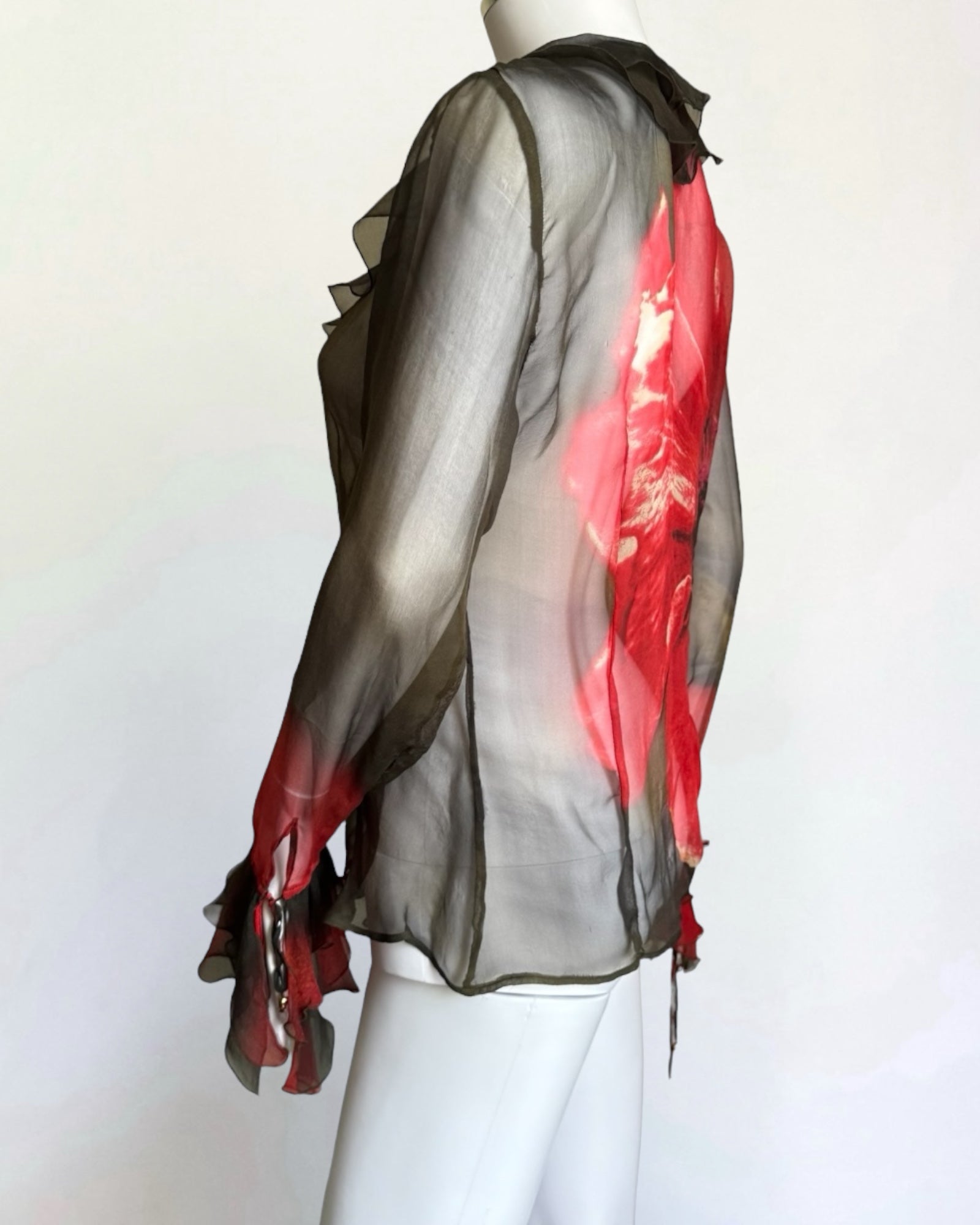 Roberto Cavalli Sheer Silk Blouse, FW 1999