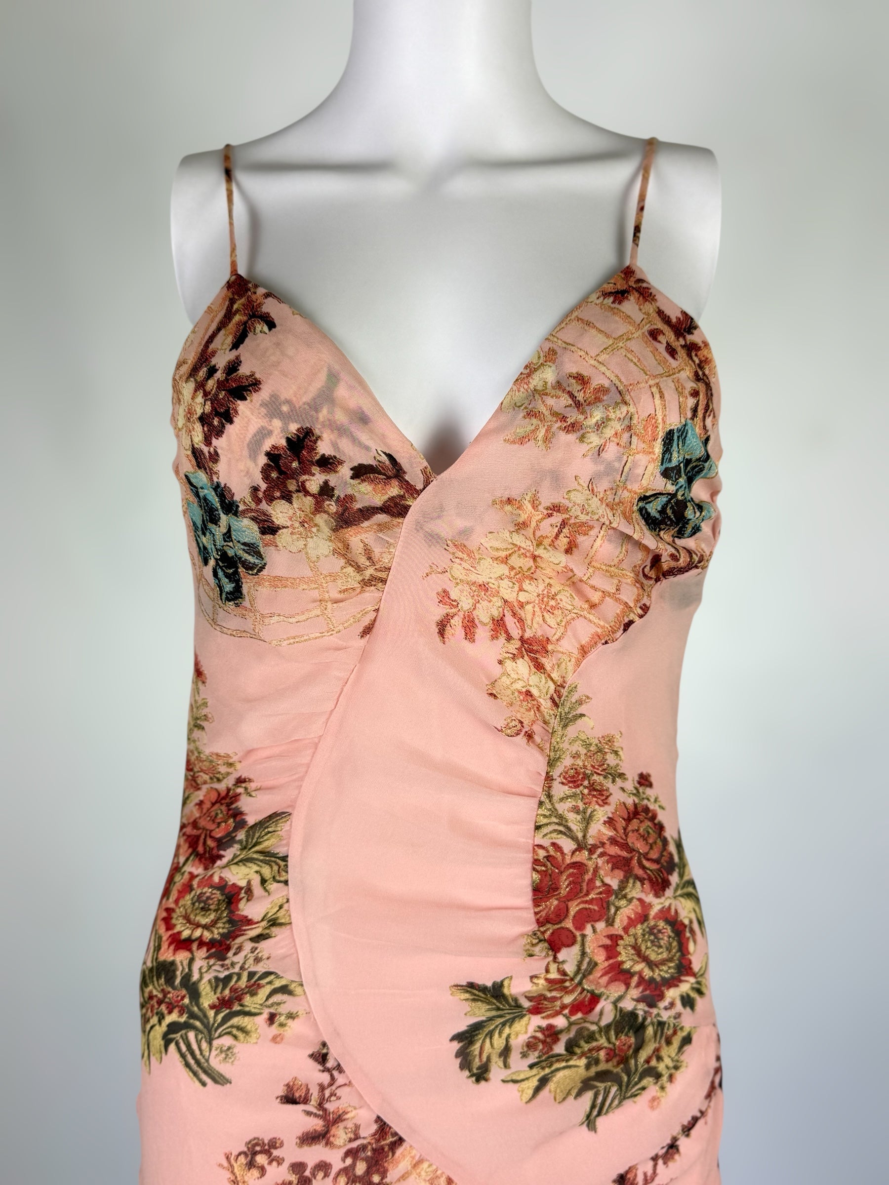 Roberto Cavalli Pink Silk Floral Dress, SS 2003