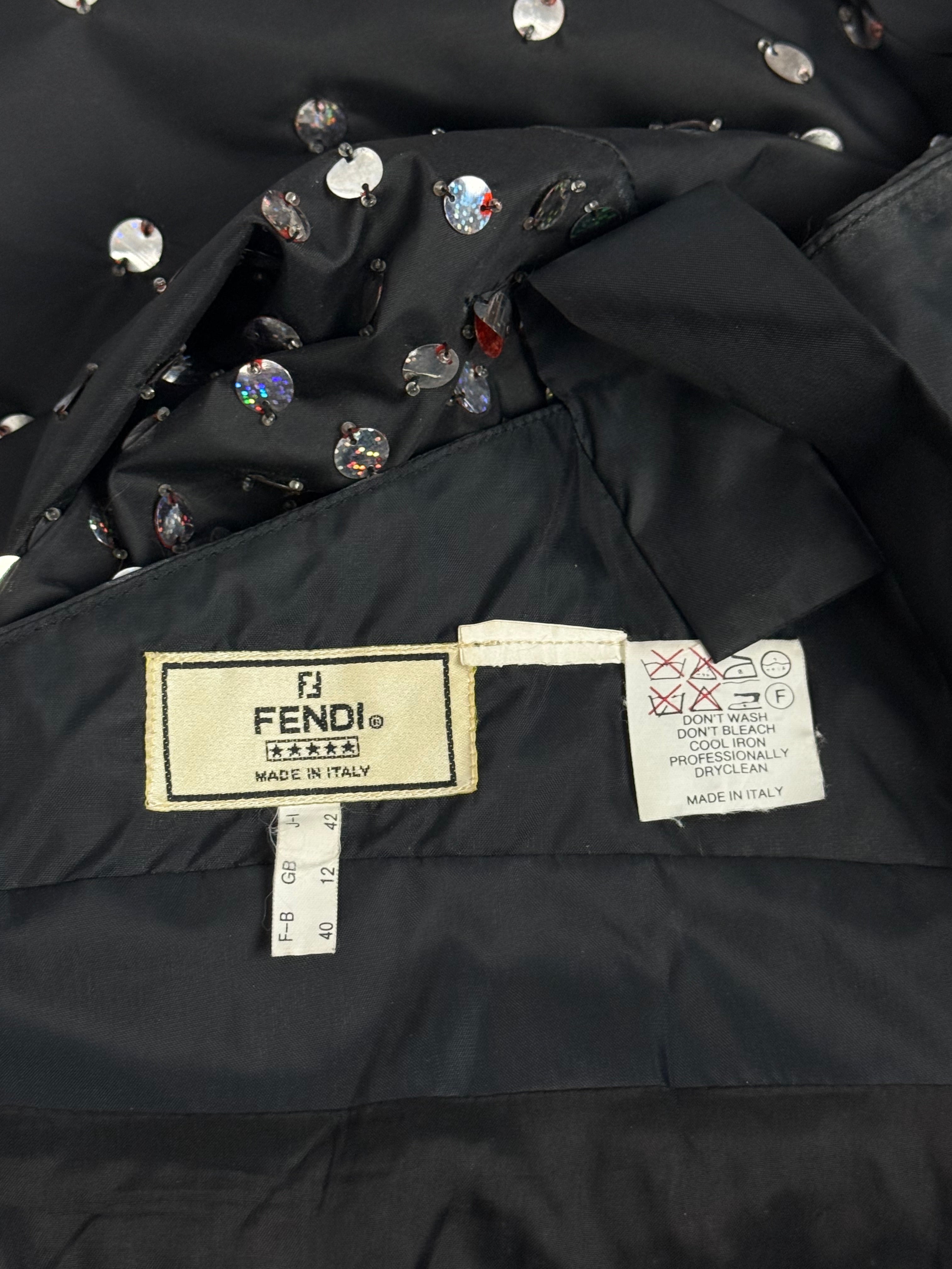 Fendi by Karl Lagerfeld Embellished Paillette Dress, FW 1996