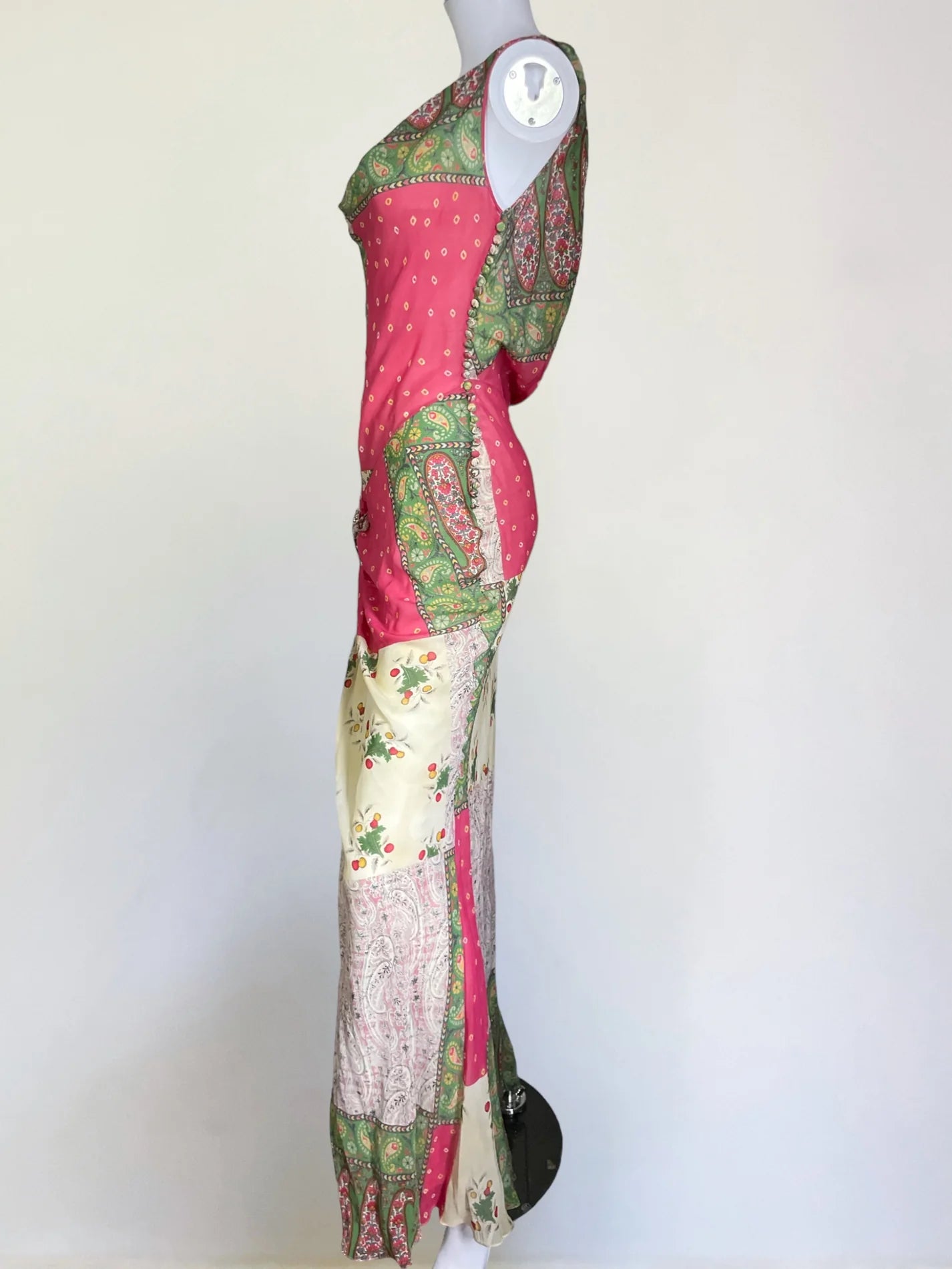 Christian Dior by John Galliano Patchwork Silk Gown, FW 2003