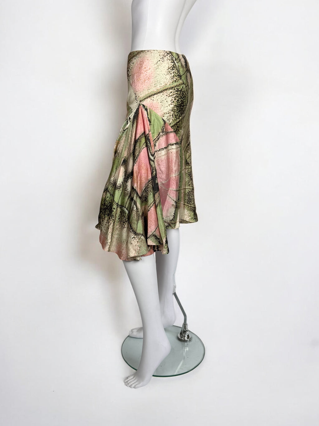 Roberto Cavalli Silk Abstract Skirt, 2004