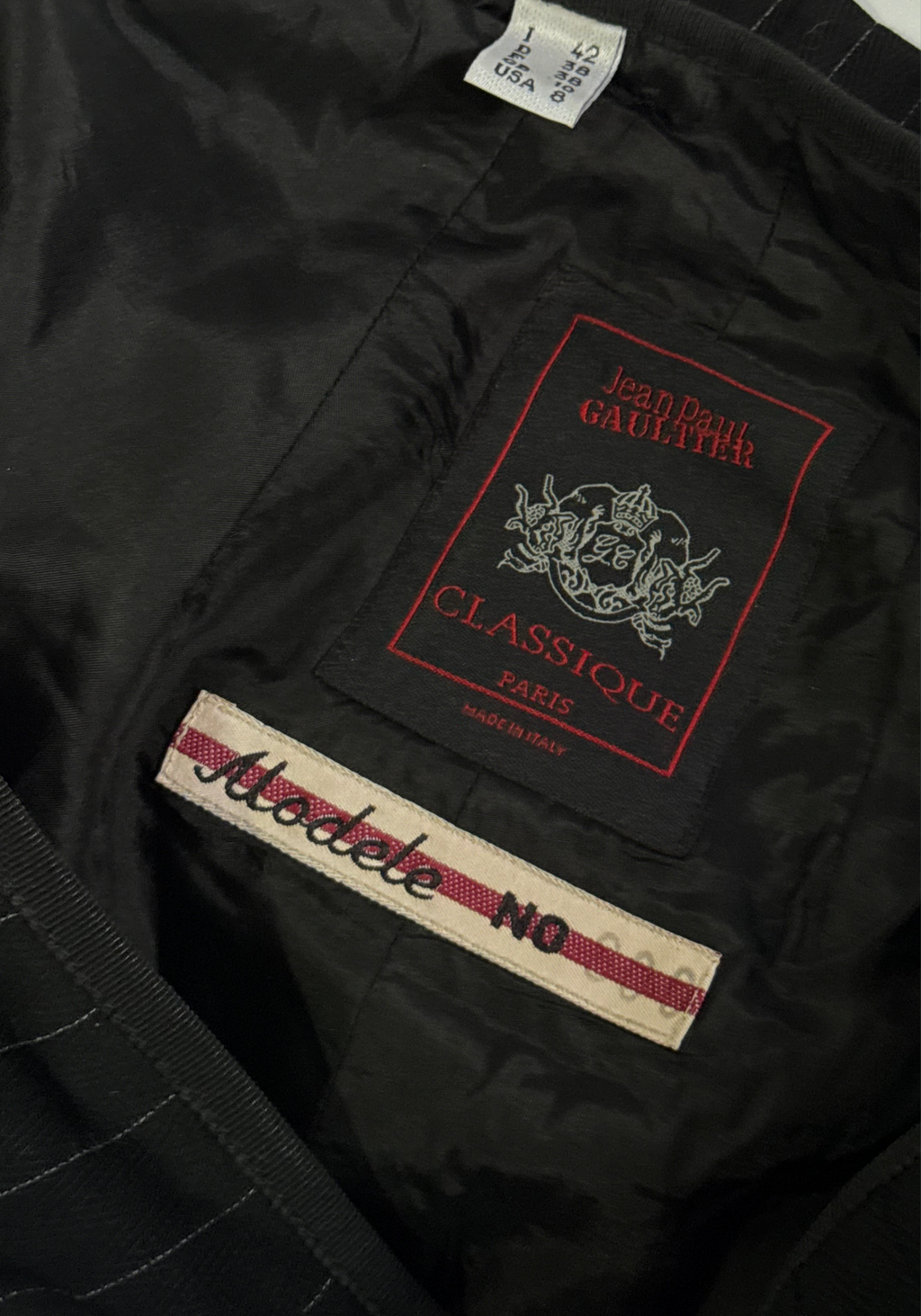 Jean Paul Gaultier Pinstripe Buckle Skirt, c. 2000s