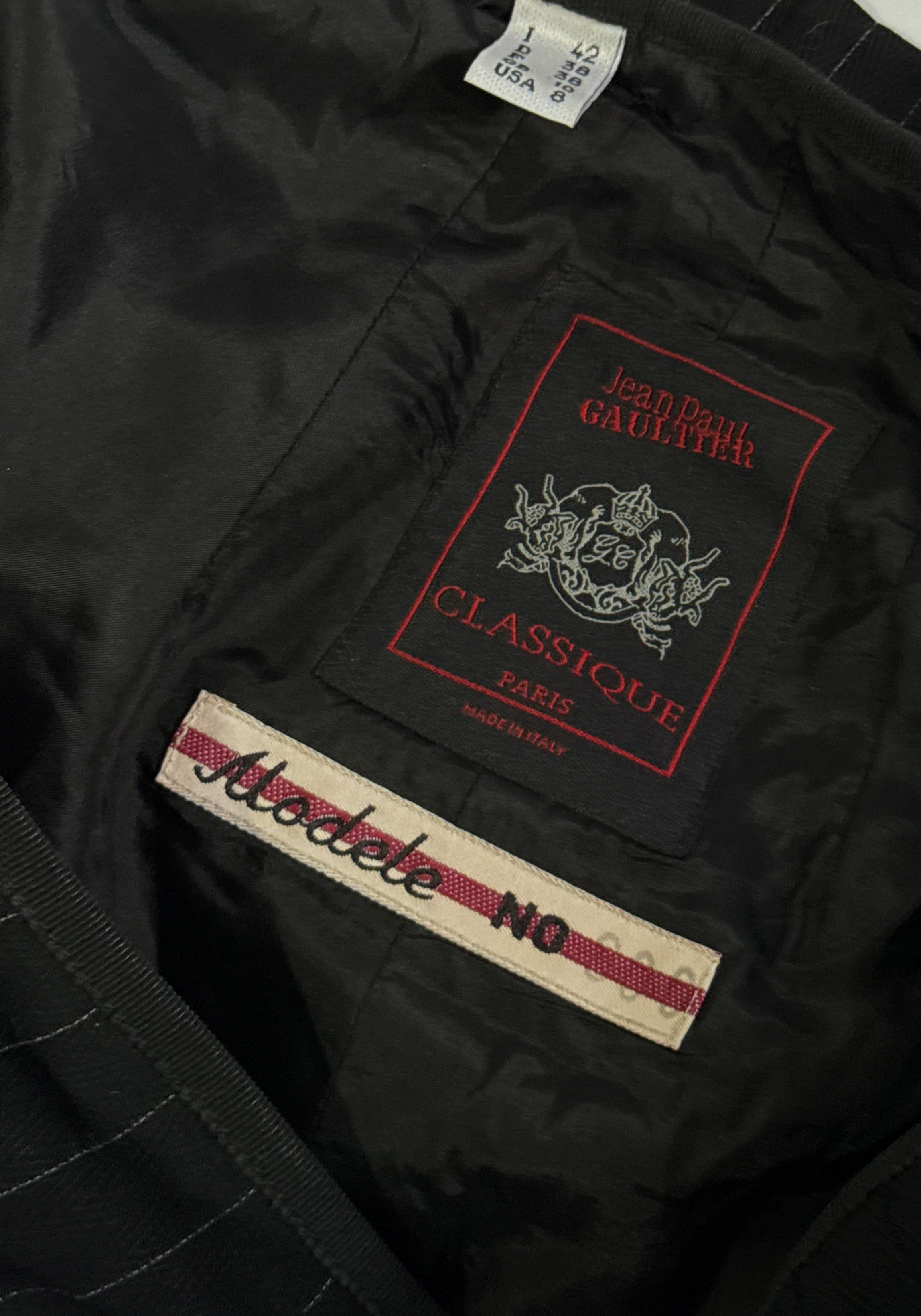 Jean Paul Gaultier Pinstripe Buckle Skirt, c. 2000s