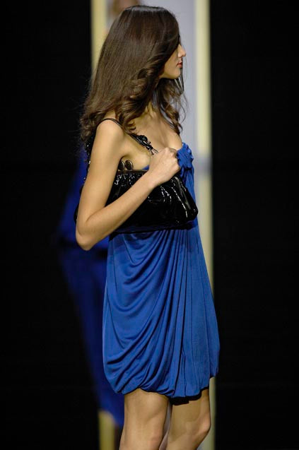 Elie Saab Silk Blue Strapless Dress, SS 2008