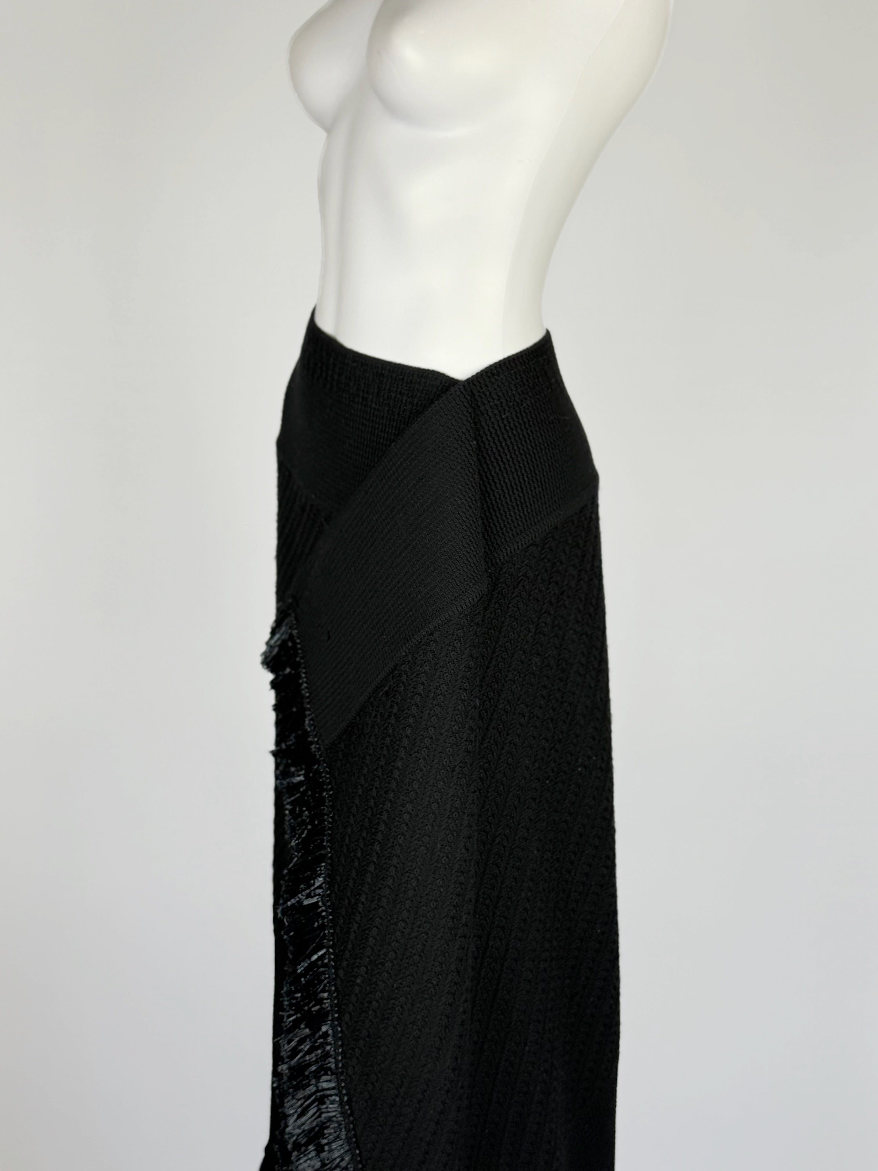 John Galliano Wool Fringed Skirt, FW 1999