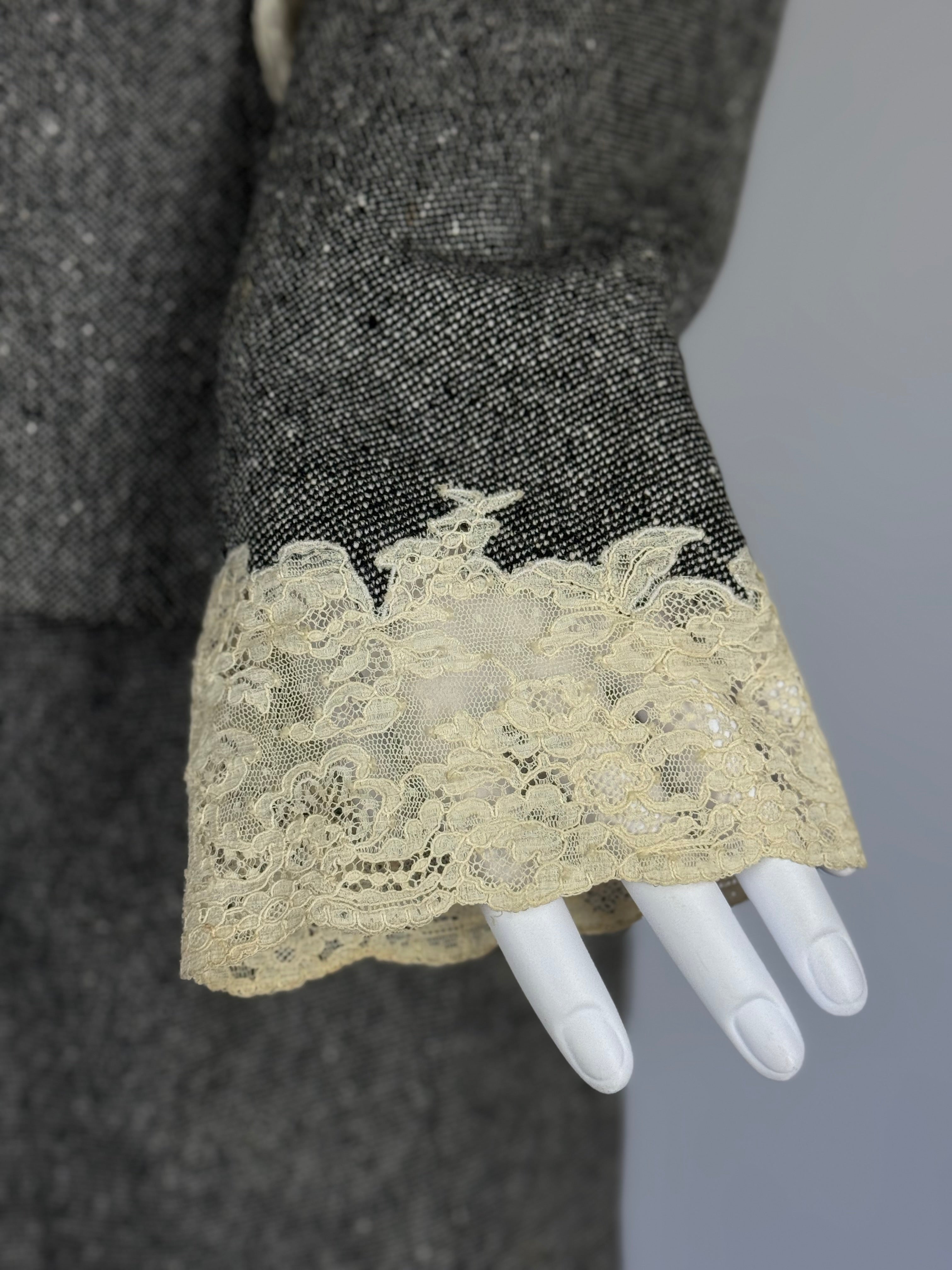 Christian Dior by John Galliano Wool & Lace Slip Dress Ensemble, FW 1998