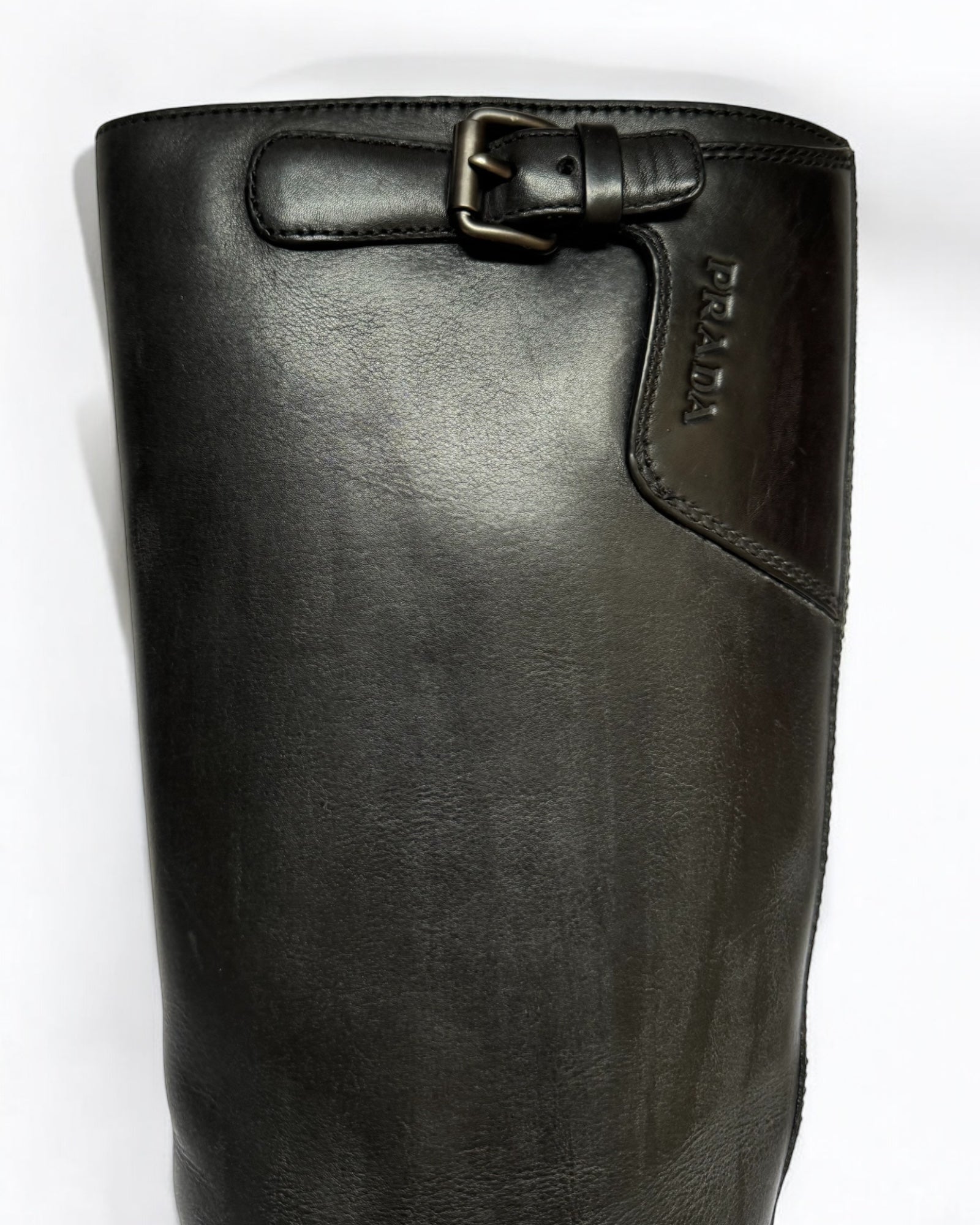 Prada Sport Black Leather Knee High Boots, c. 2000s