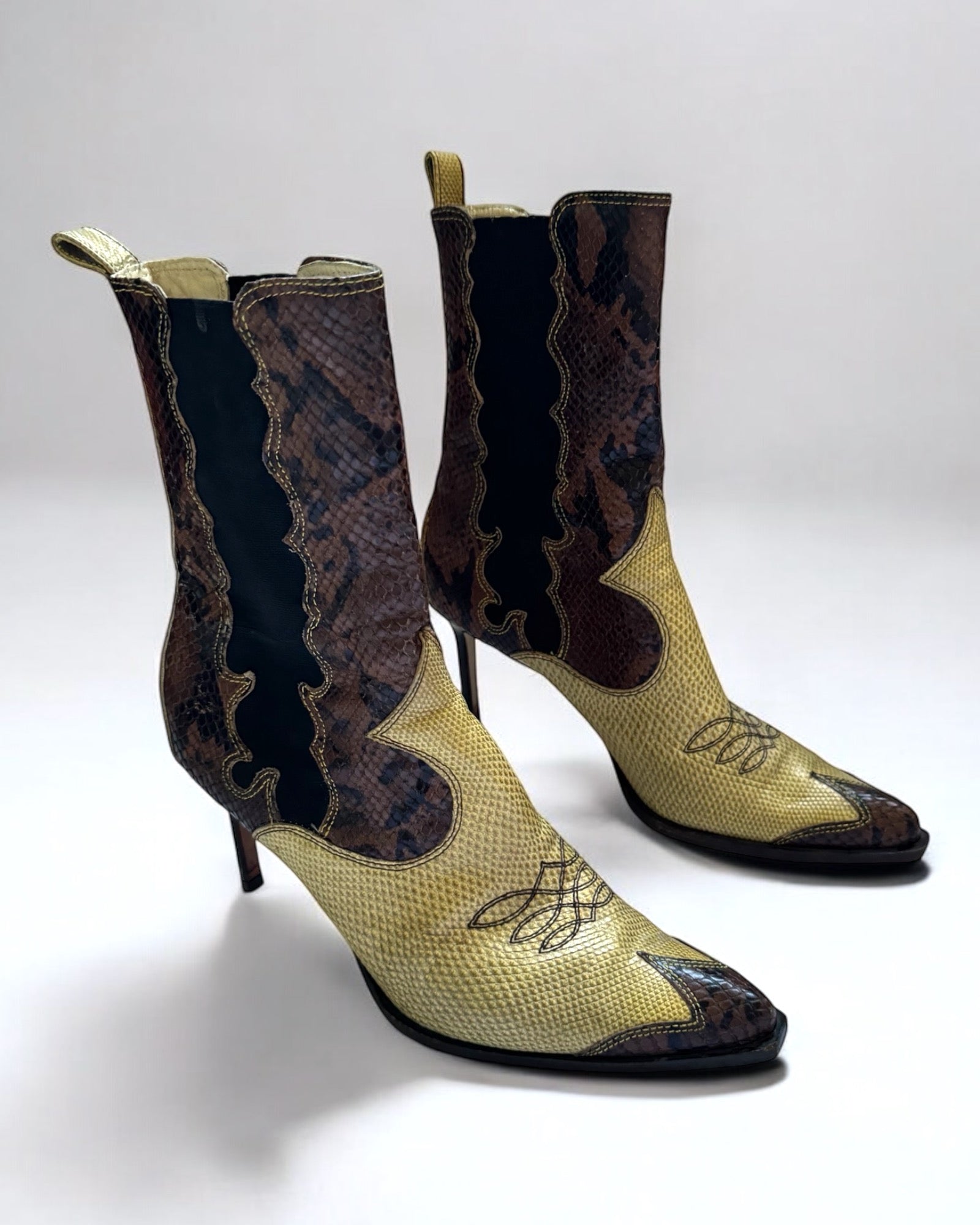 Christian Dior by John Galliano Python Cowboy Boots, FW 2001