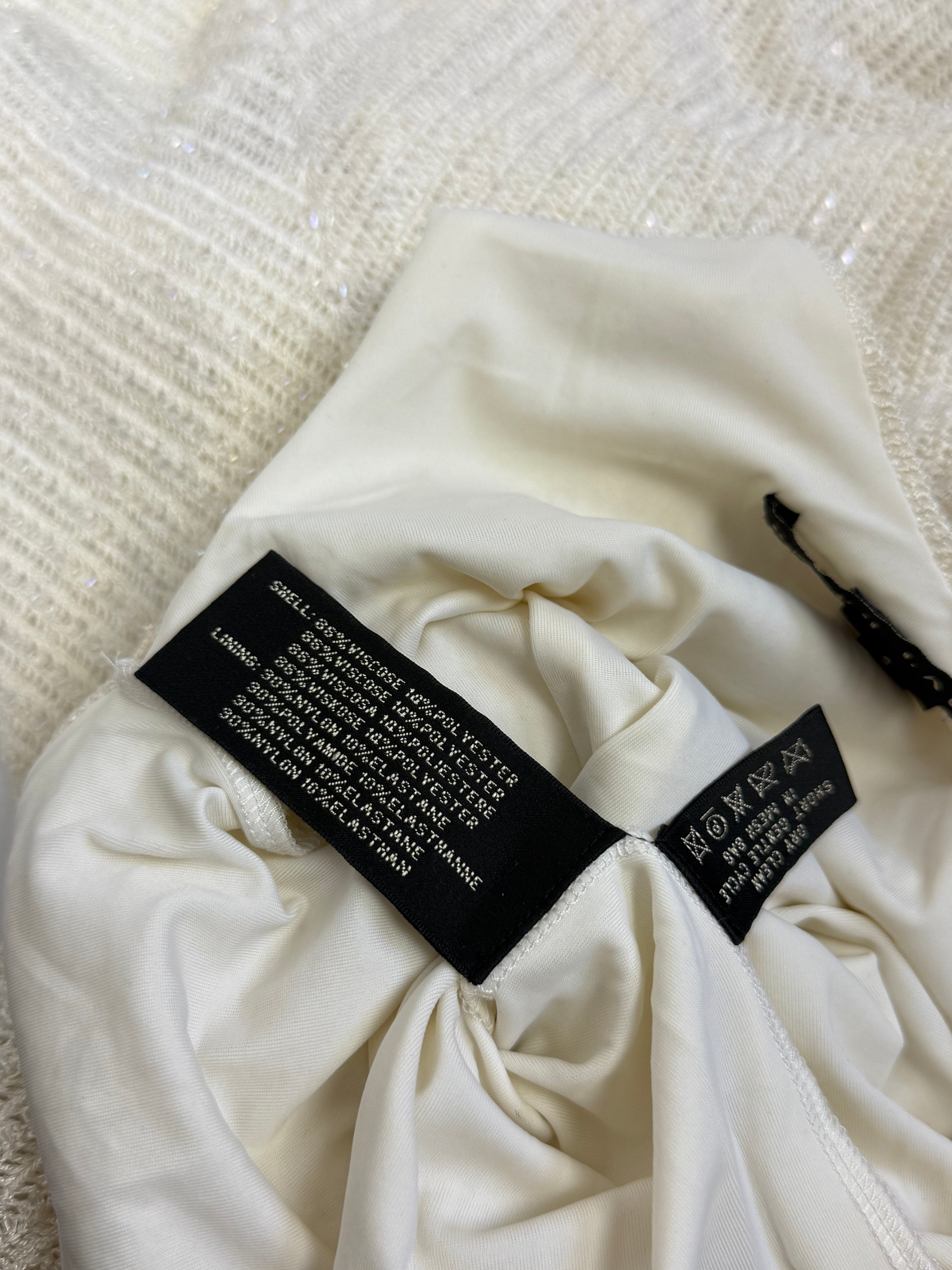 Ralph Lauren Ivory Knit Sequin Gown, c. 2000s