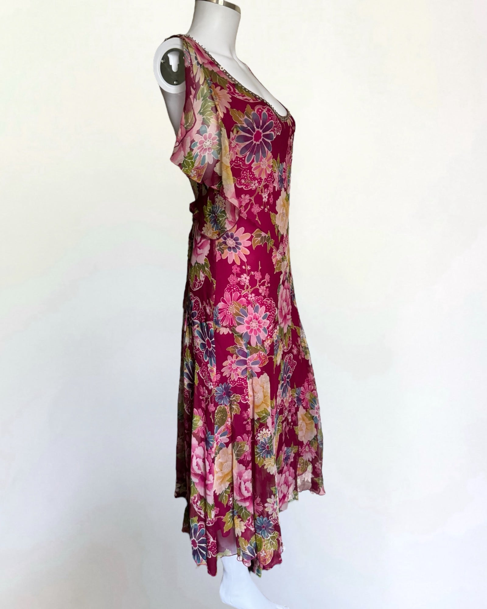 Blumarine Silk Floral Dress, SS 2006