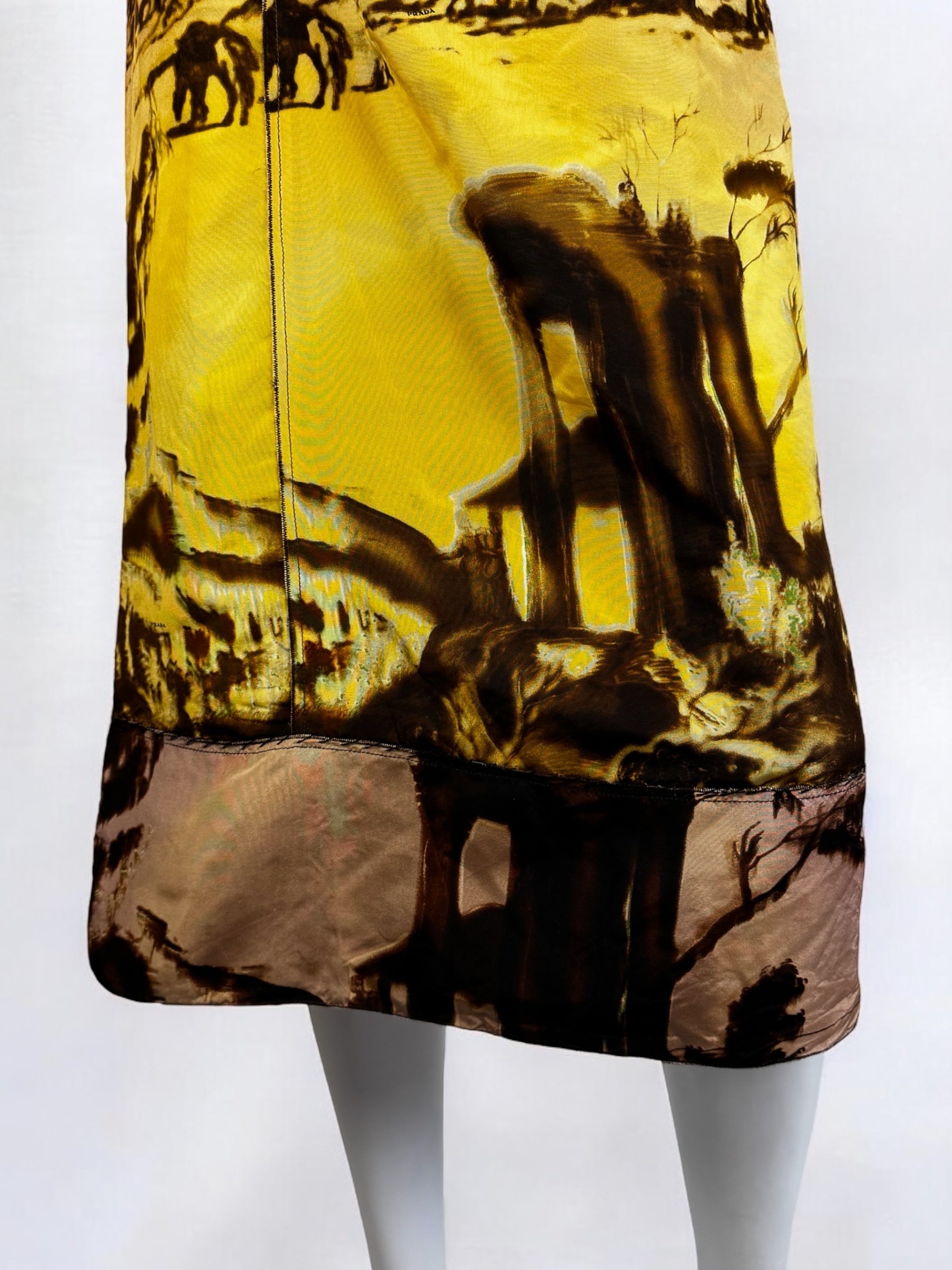 Prada Silk Roman Countryside Dress, FW 2004