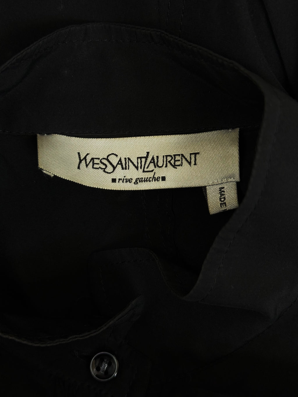 Yves Saint Laurent by Tom Ford Black Silk Ruffle Blouse, FW 2003