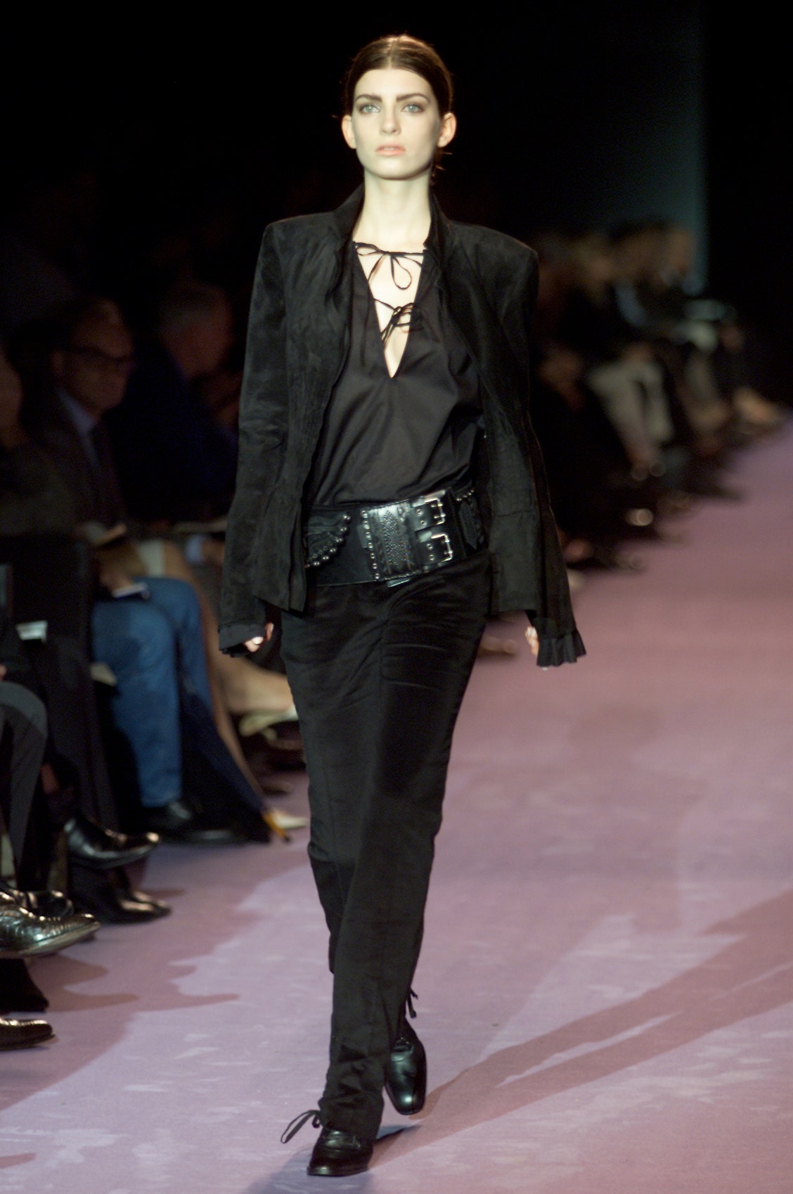 Yves Saint Laurent by Tom Ford Velvet Lace Up Trousers, FW 2001