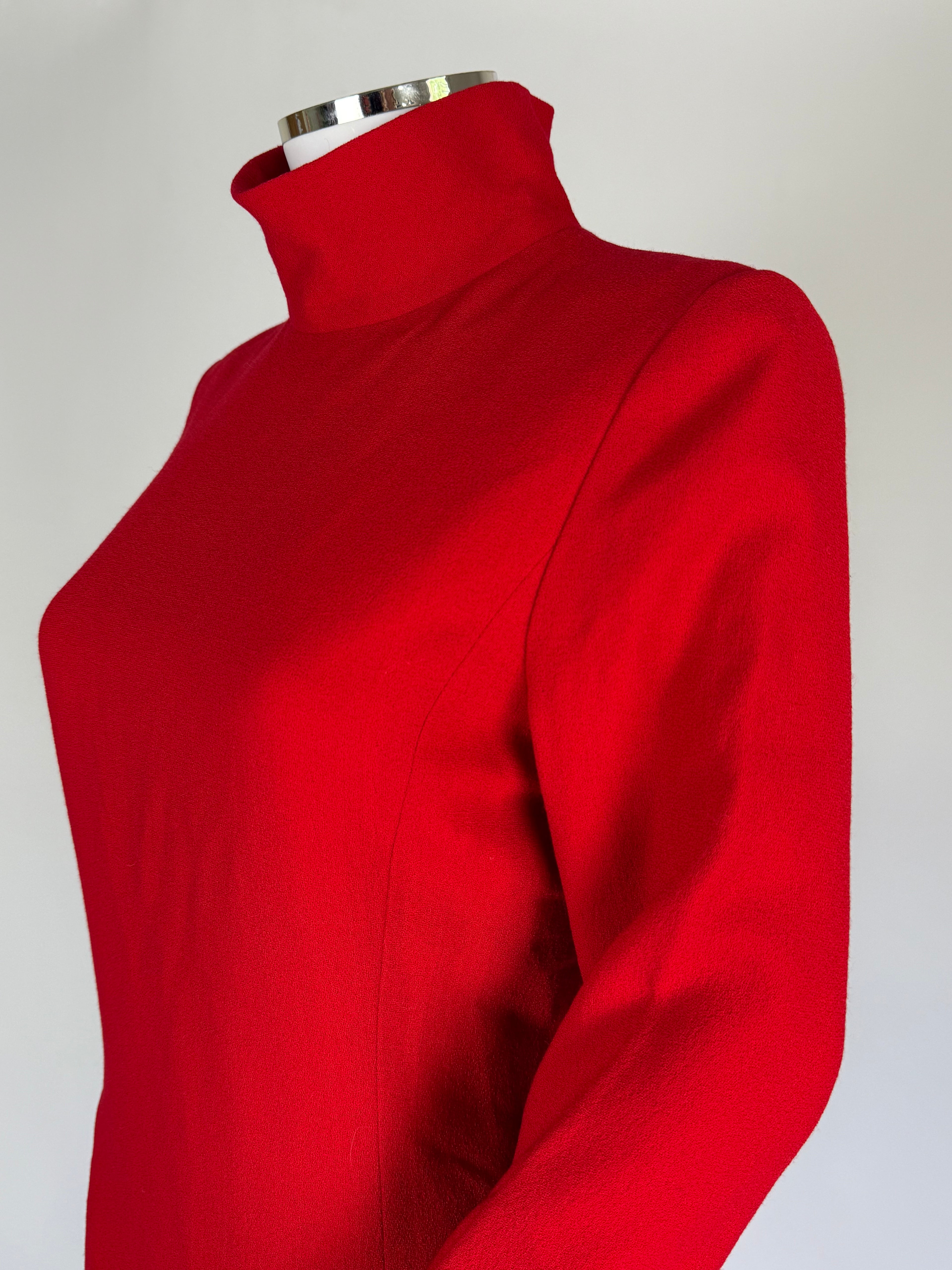 Givenchy by Alexander McQueen Red Wool Dress, FW 1997