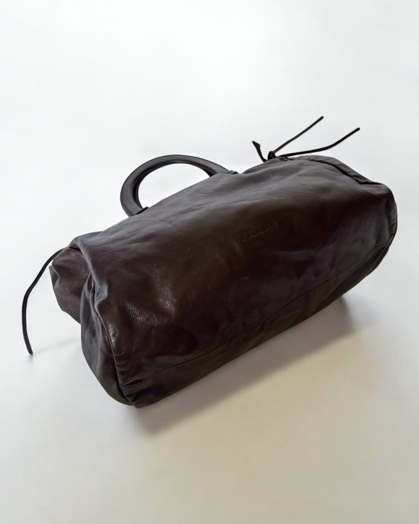 Prada Brown Nappa Leather Handbag, 2002