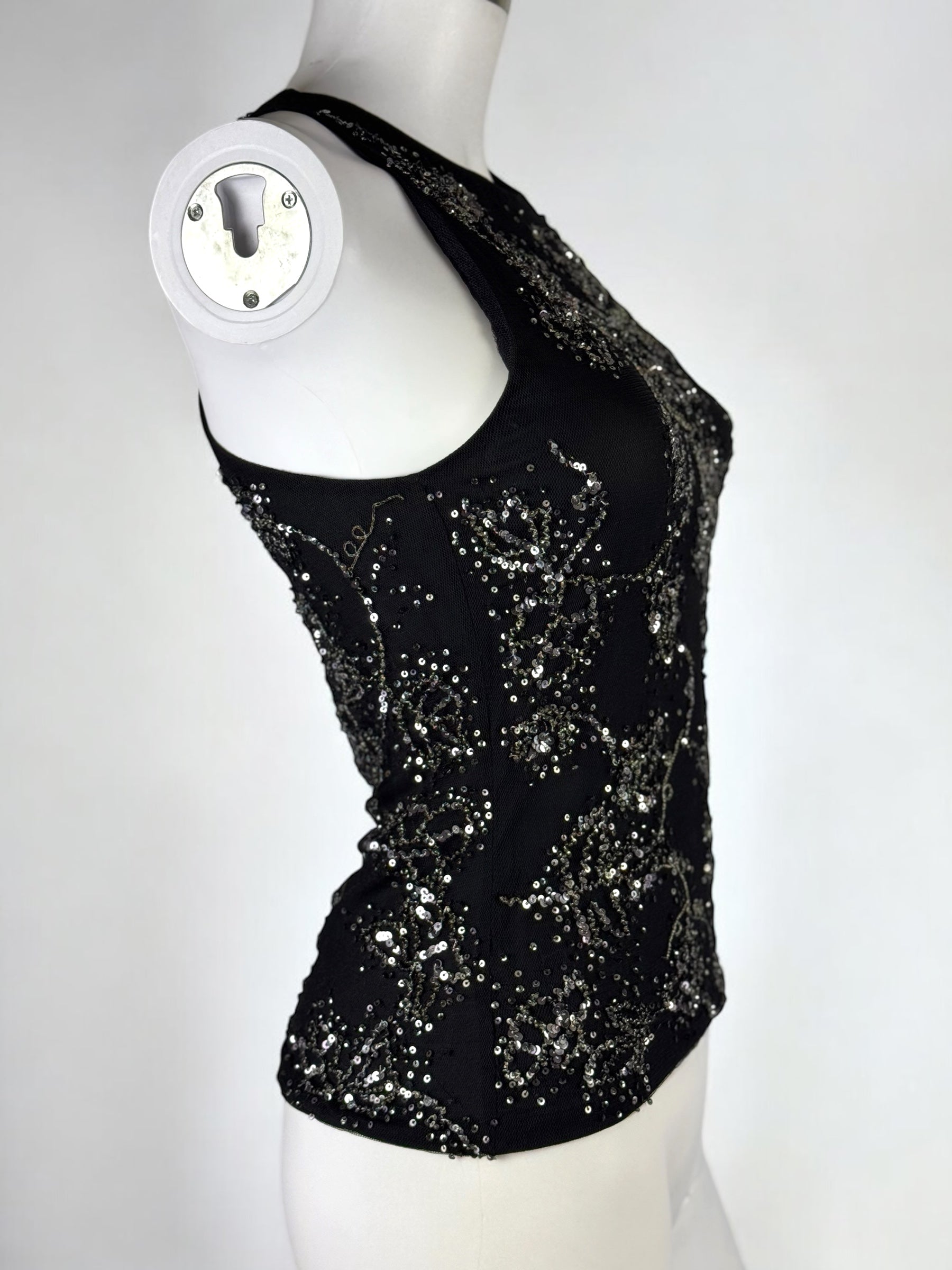Alexander McQueen Silk Mesh Sequin Vest, 2004