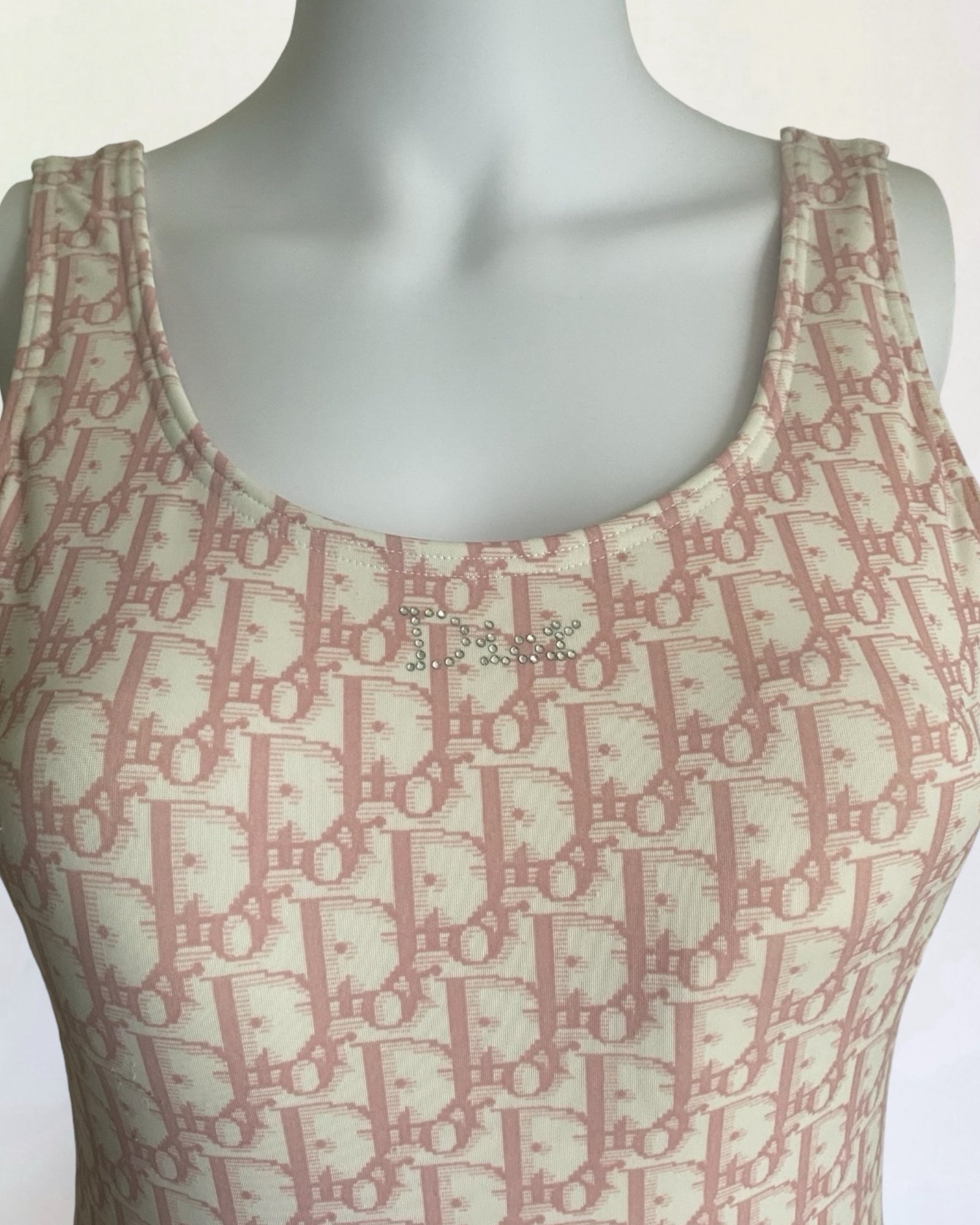 Christian Dior by John Galliano Pink Monogram Swimsuit, 2004