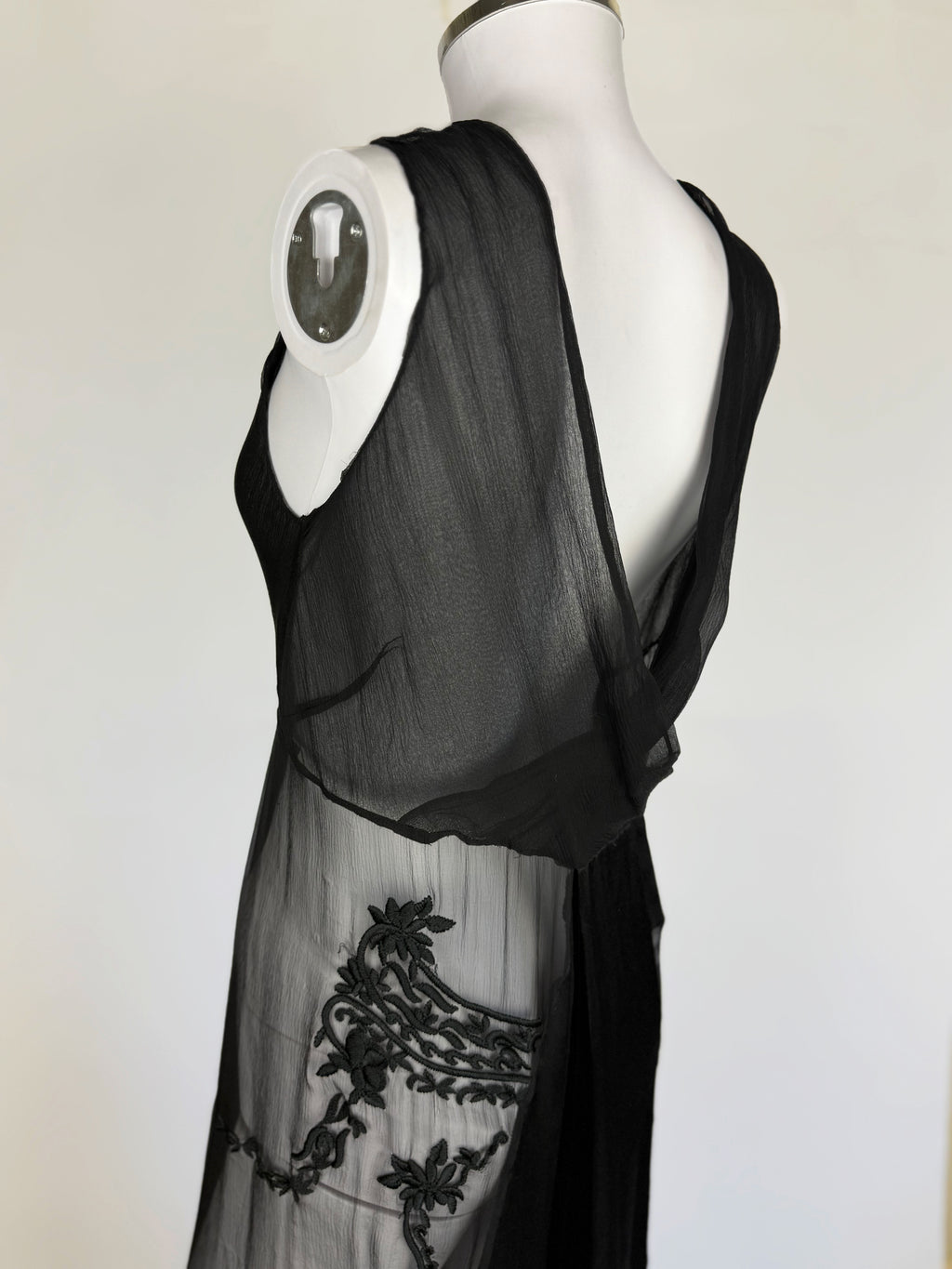Alberta Ferretti Black Silk and Velvet Gown, SS 2003