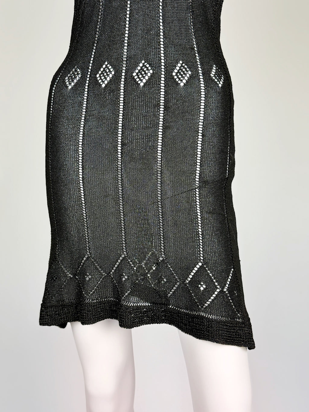 Martine Sitbon Black Knit Mini Dress, SS 1997