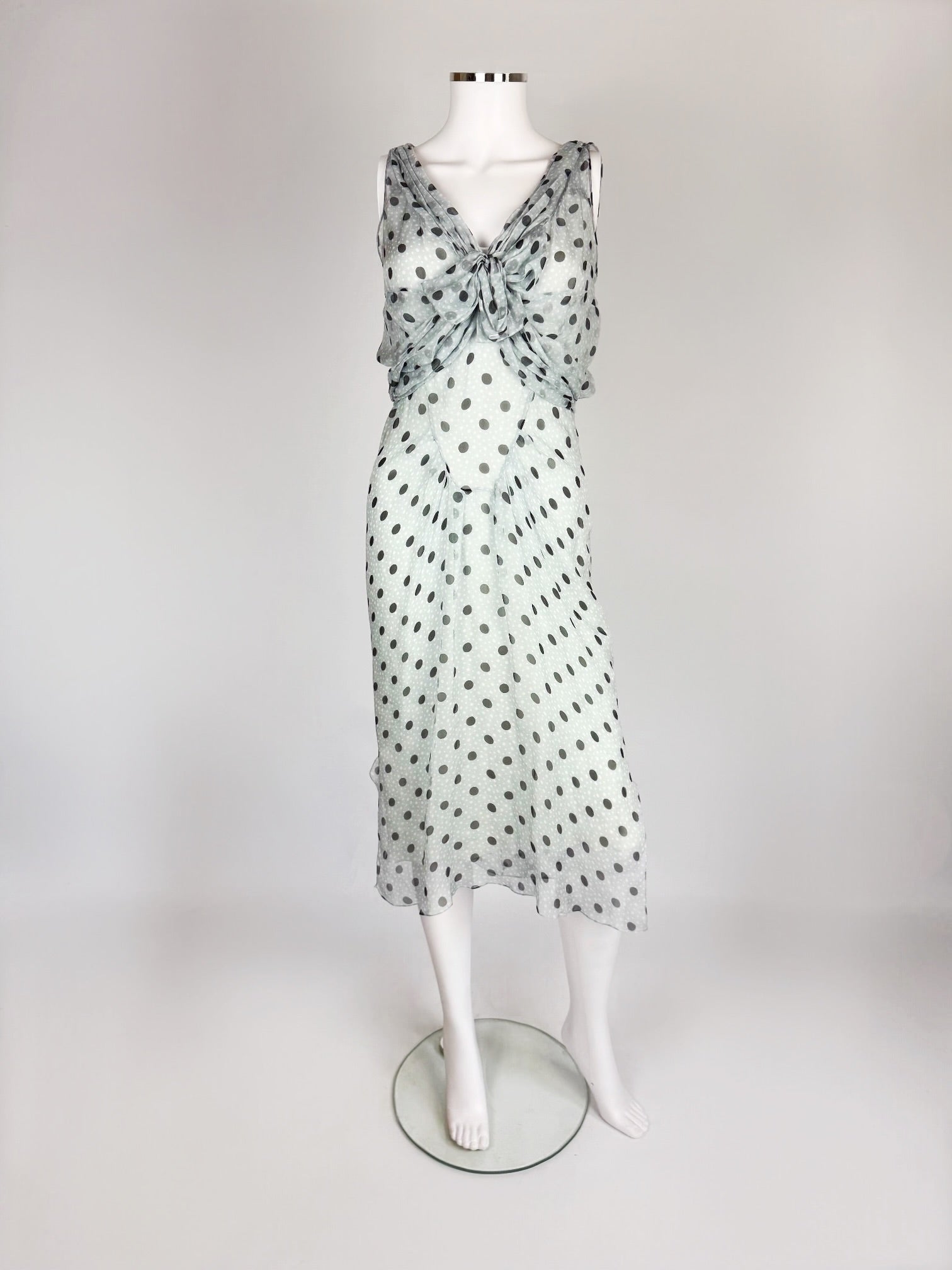 John Galliano Silk Polka Dot Dress, Resort 2008