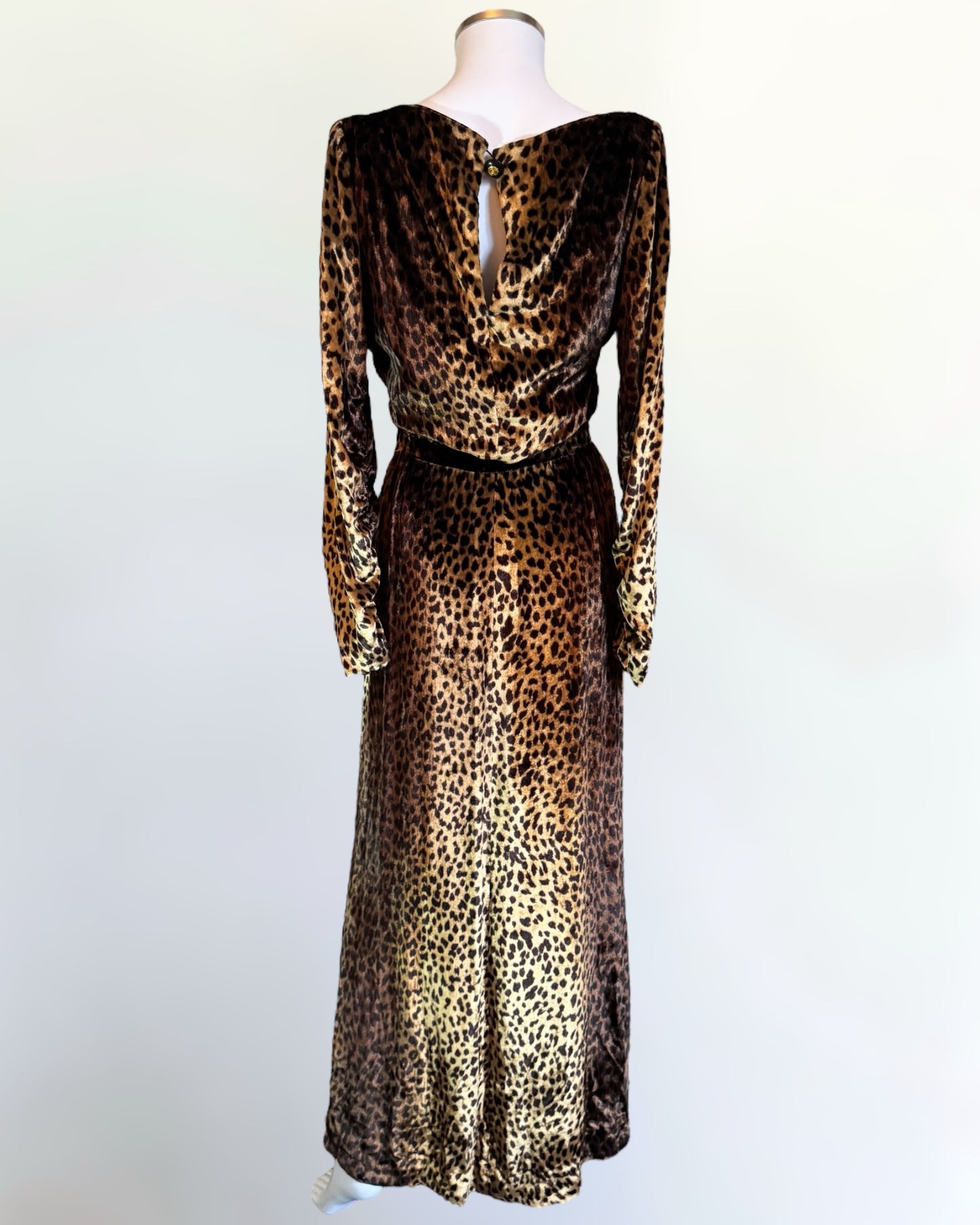 Yves Saint Laurent Velvet Leopard Gown, SS 1993