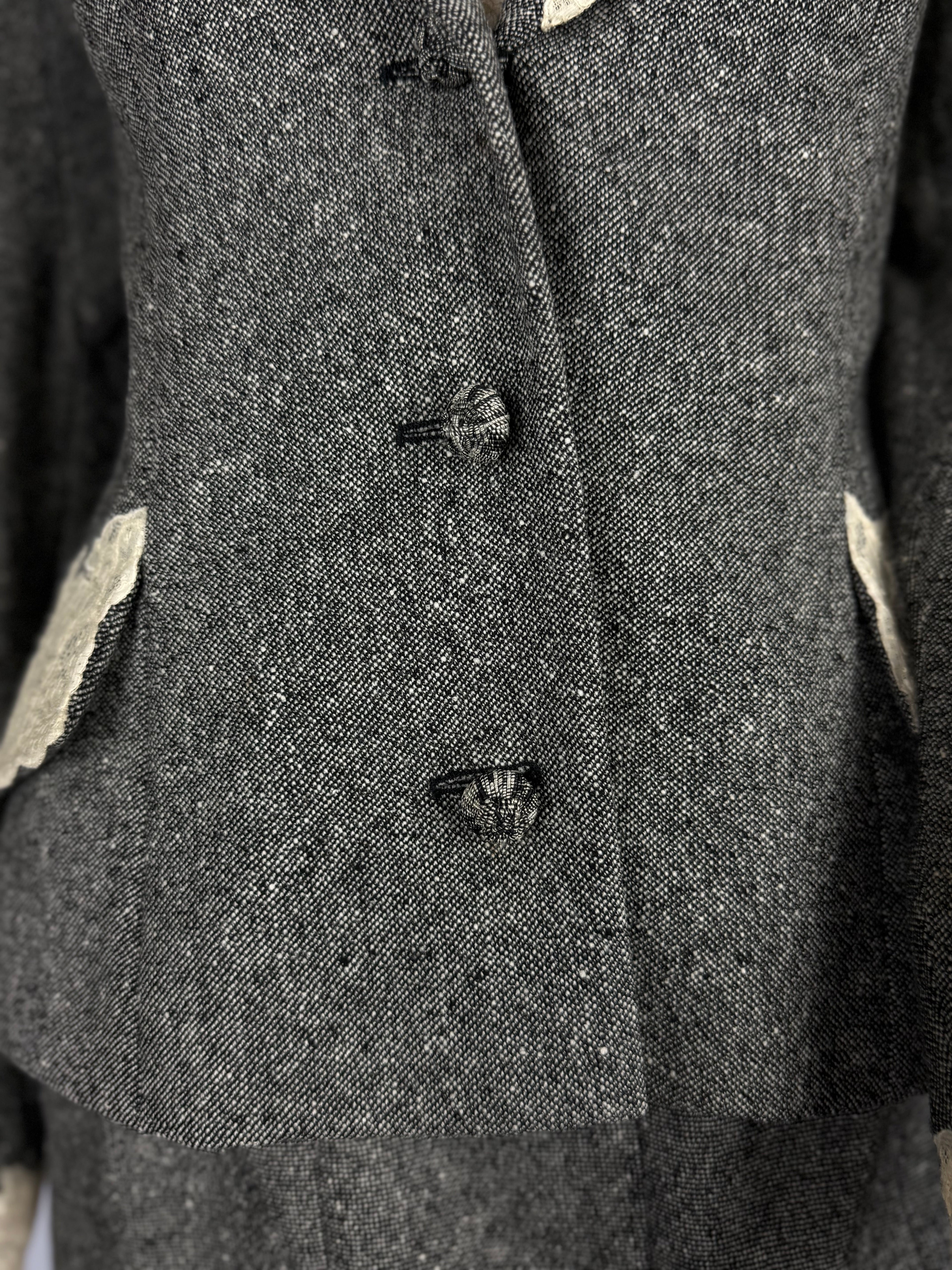 Christian Dior by John Galliano Wool & Lace Slip Dress Ensemble, FW 1998