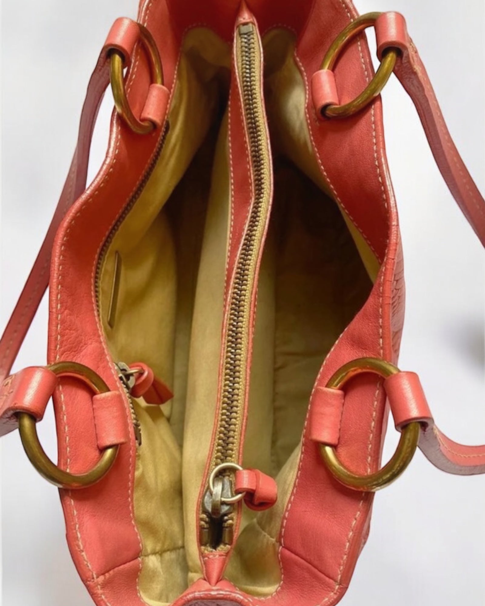 Miu Miu Pink Leather Woven Bag, c. 1990s