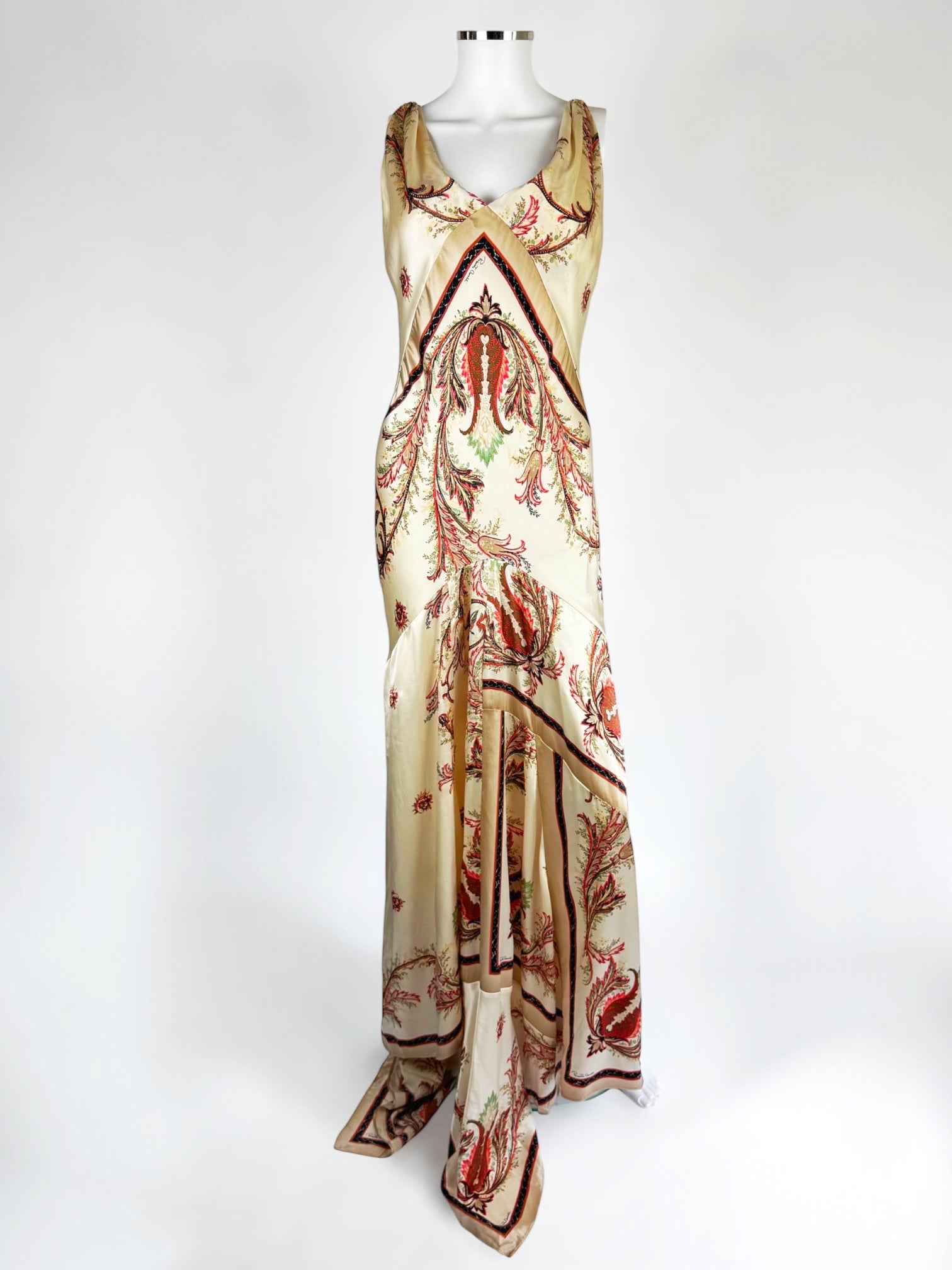 Roberto Cavalli Silk Satin Gown, FW 2004