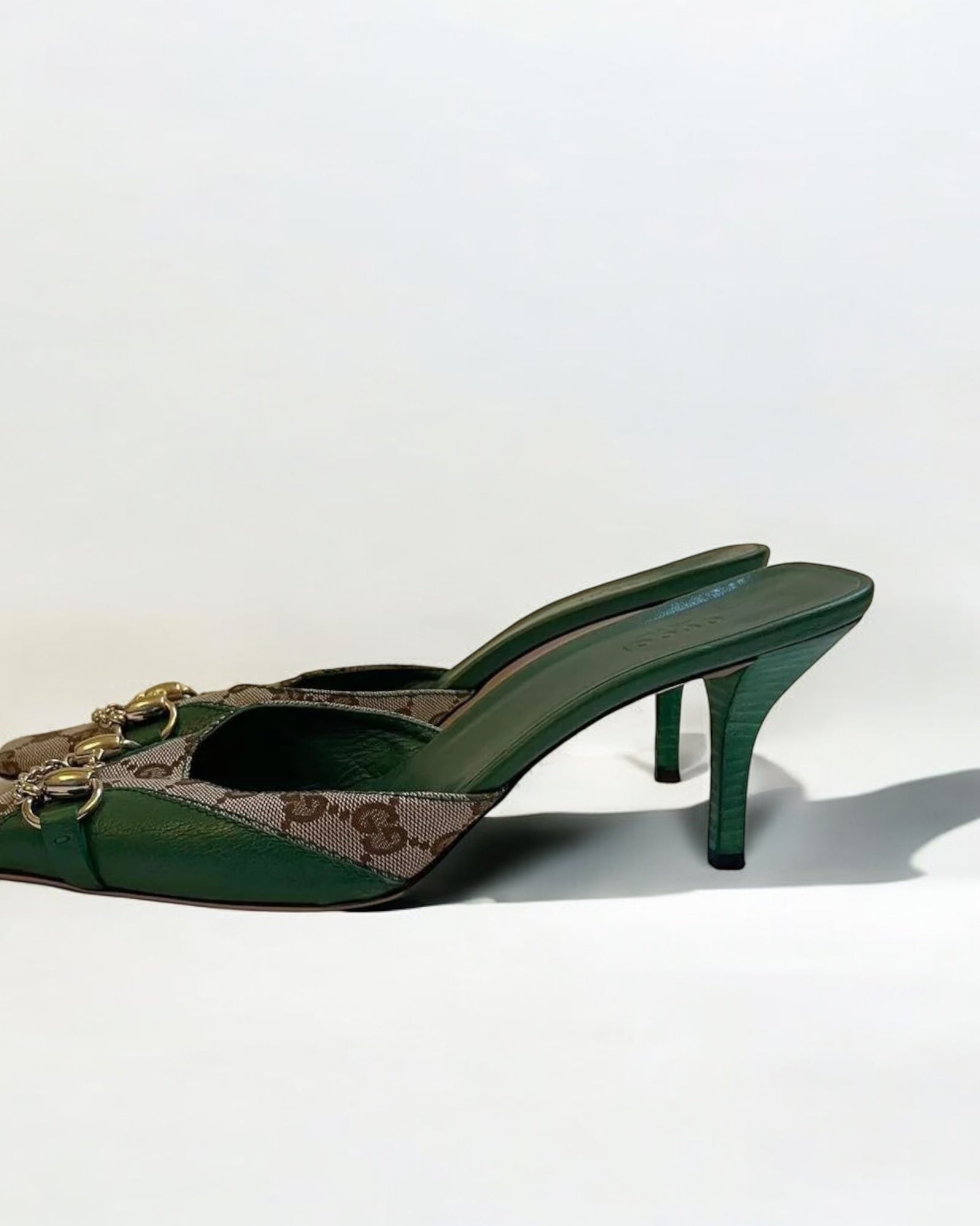 Gucci by Tom Ford Monogram Horsebit Mules, c. 2000s