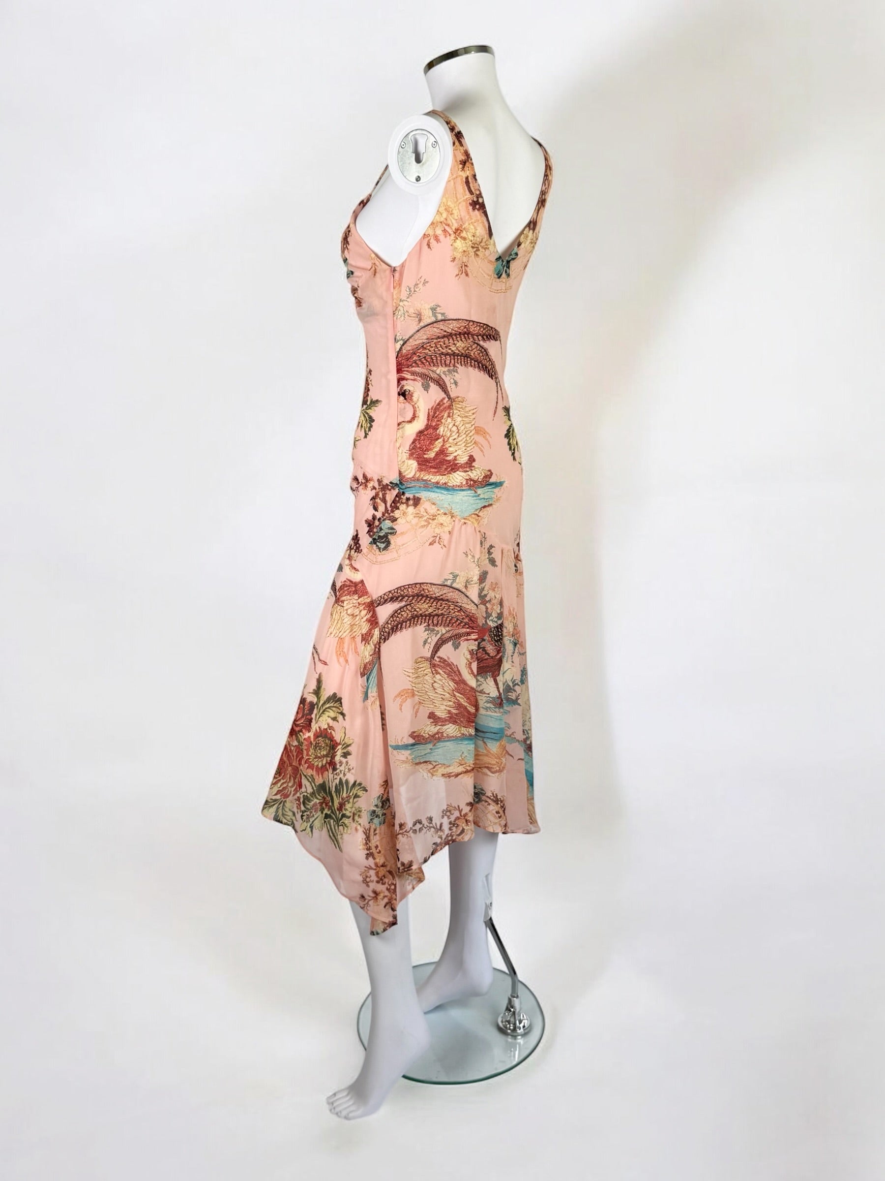 Roberto Cavalli Pink Silk Floral Dress, SS 2003