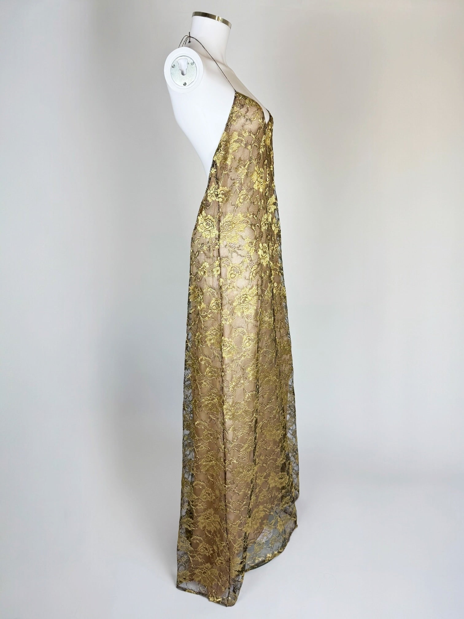 Ralph Lauren Gold Lace Gown, FW 1996