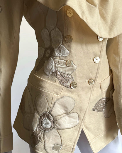 John Galliano Cream Flower Jacket, FW 2005