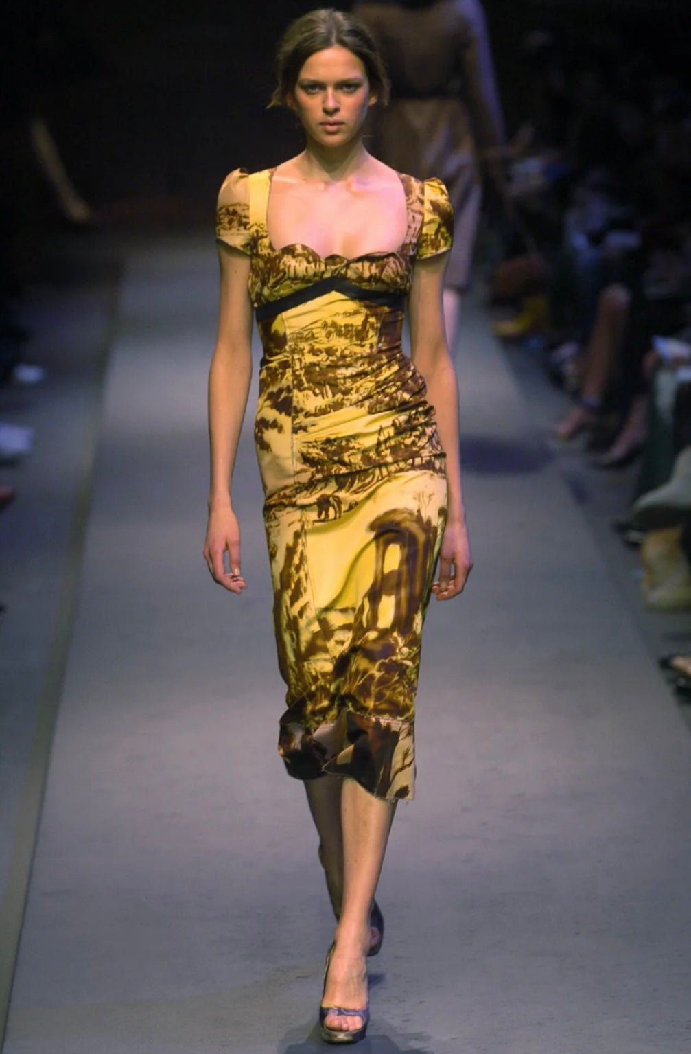 Prada Silk Roman Countryside Dress, FW 2004