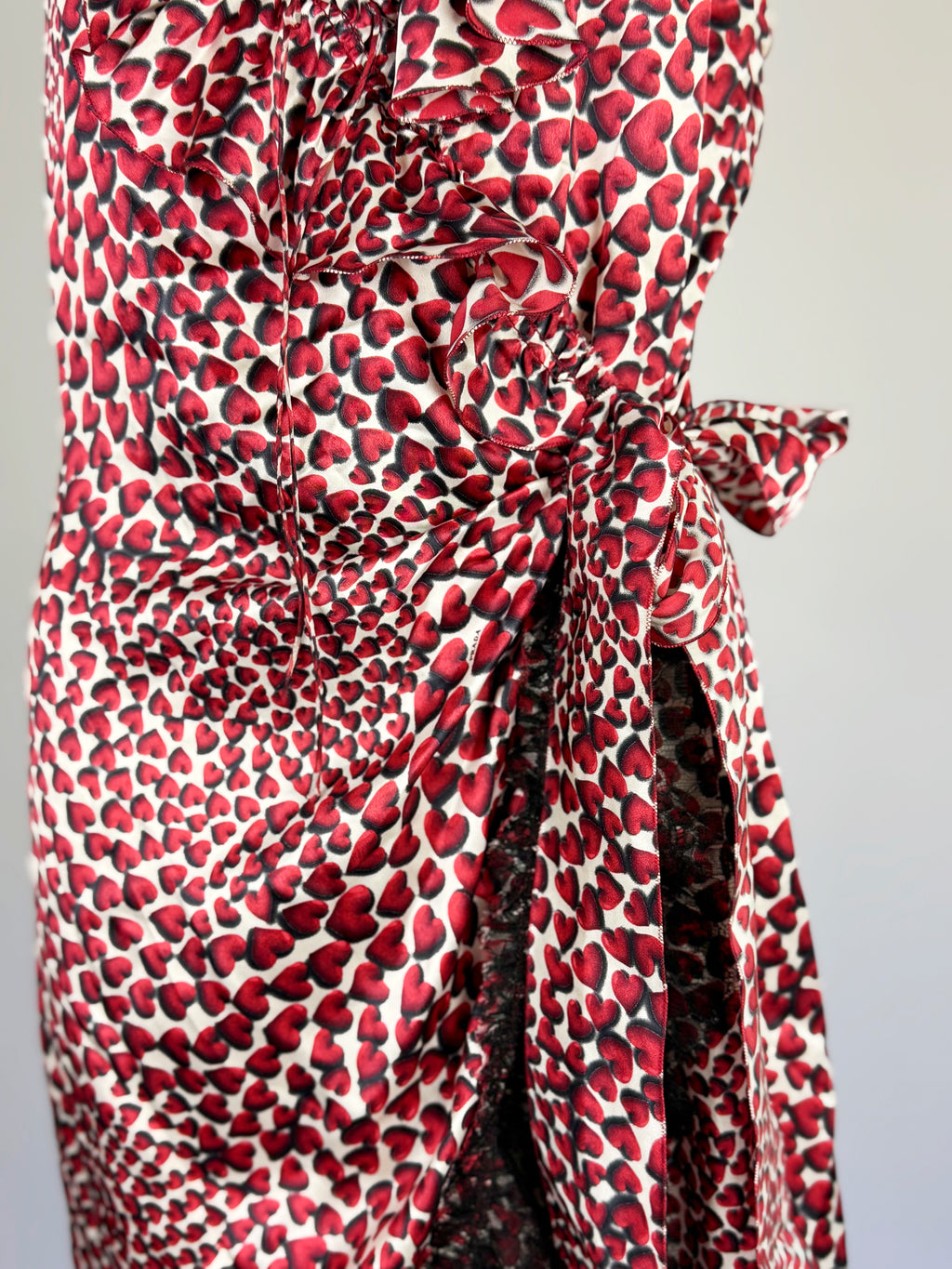 Prada Silk Heart Print Dress, SS 2000