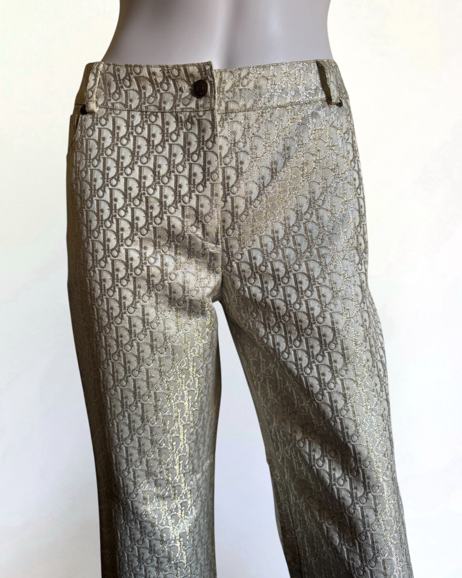 Christian Dior by John Galliano Monogram Metallic Trousers, FW 2004