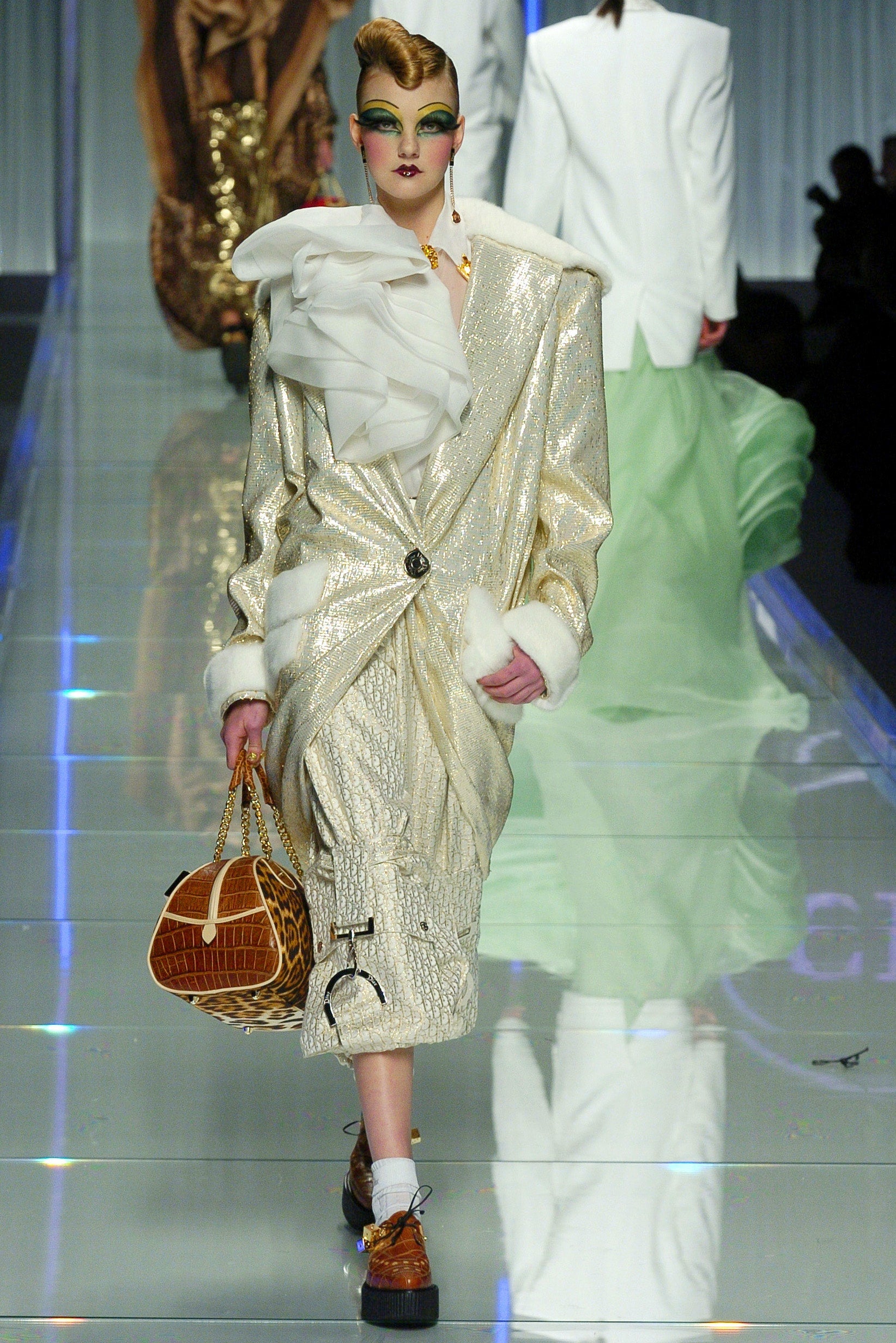 Christian Dior by John Galliano Monogram Metallic Trousers, FW 2004